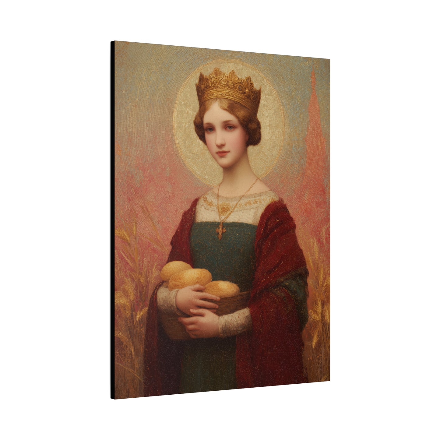 Saint Elizabeth of Hungary - Gallery Wrapped Canvas - Print - Religious Art for your Home - Catholic Patron Saint Art - Princess