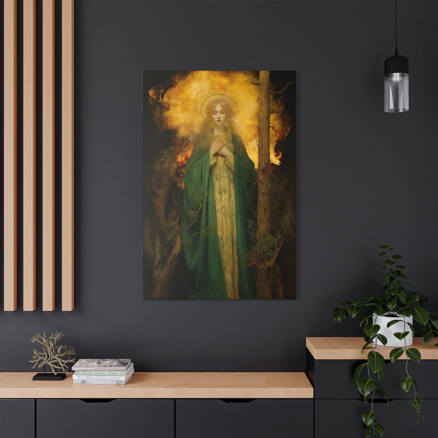 Saint Afra Canvas Print - Multiple Sizes - Catholic Home art - Museum Wrapped Canvas - Sanctified Souls Print