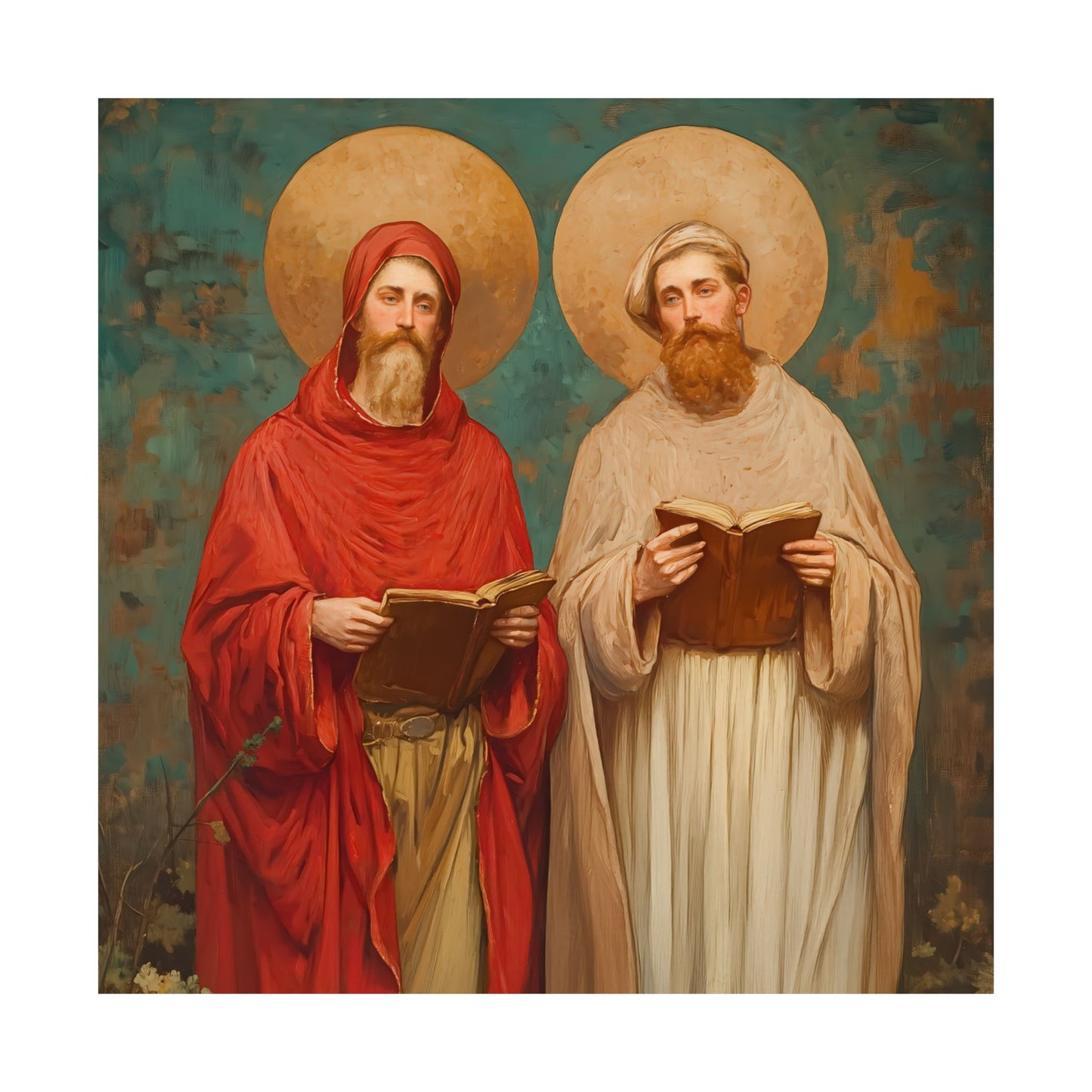 Saints Cosmas and Damian -  Catholic Art - Multiple Sizes - Premium Posters - Catholic Art - Christian Home - Brother Martyr Art - Christian