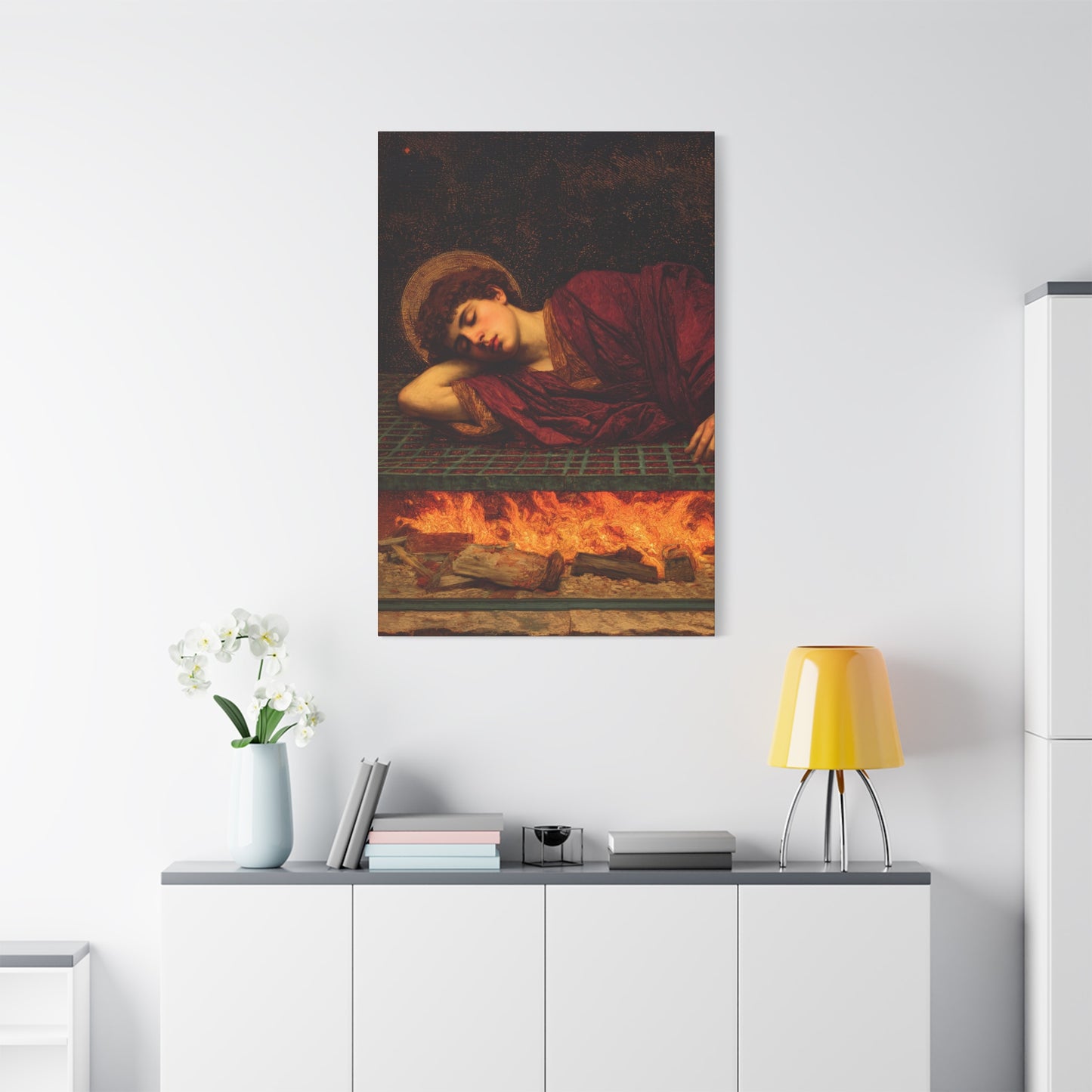 Saint Lawrence -  Museum Wrapped Canvas - Sanctified Souls Print - Religious Art for your Home - Catholic Patron Saint Art