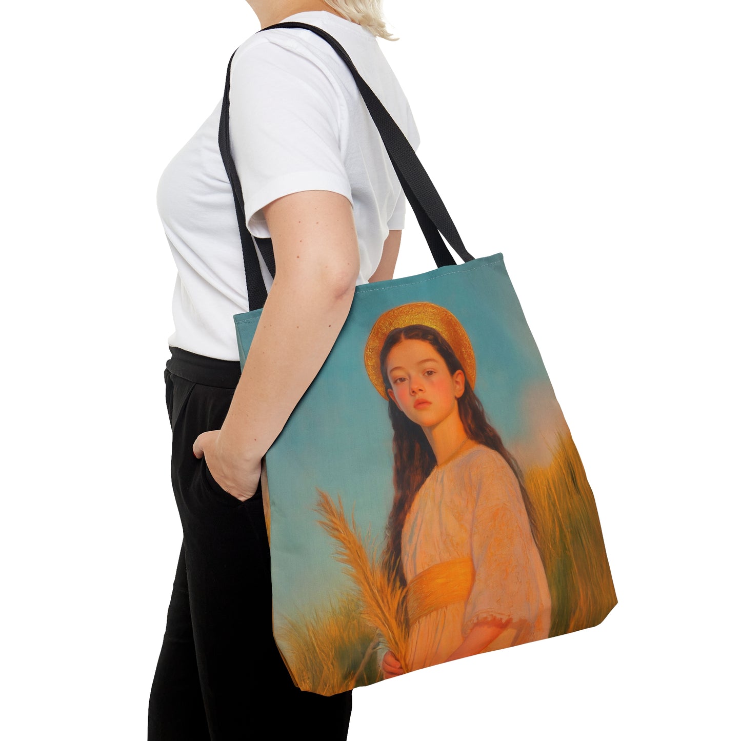 Saint Faith - Tote Bag - Large Medium Small Faith Art Bag - Bible Study Faith Purse - Double Sided Prayer Tote - Catholic Saint