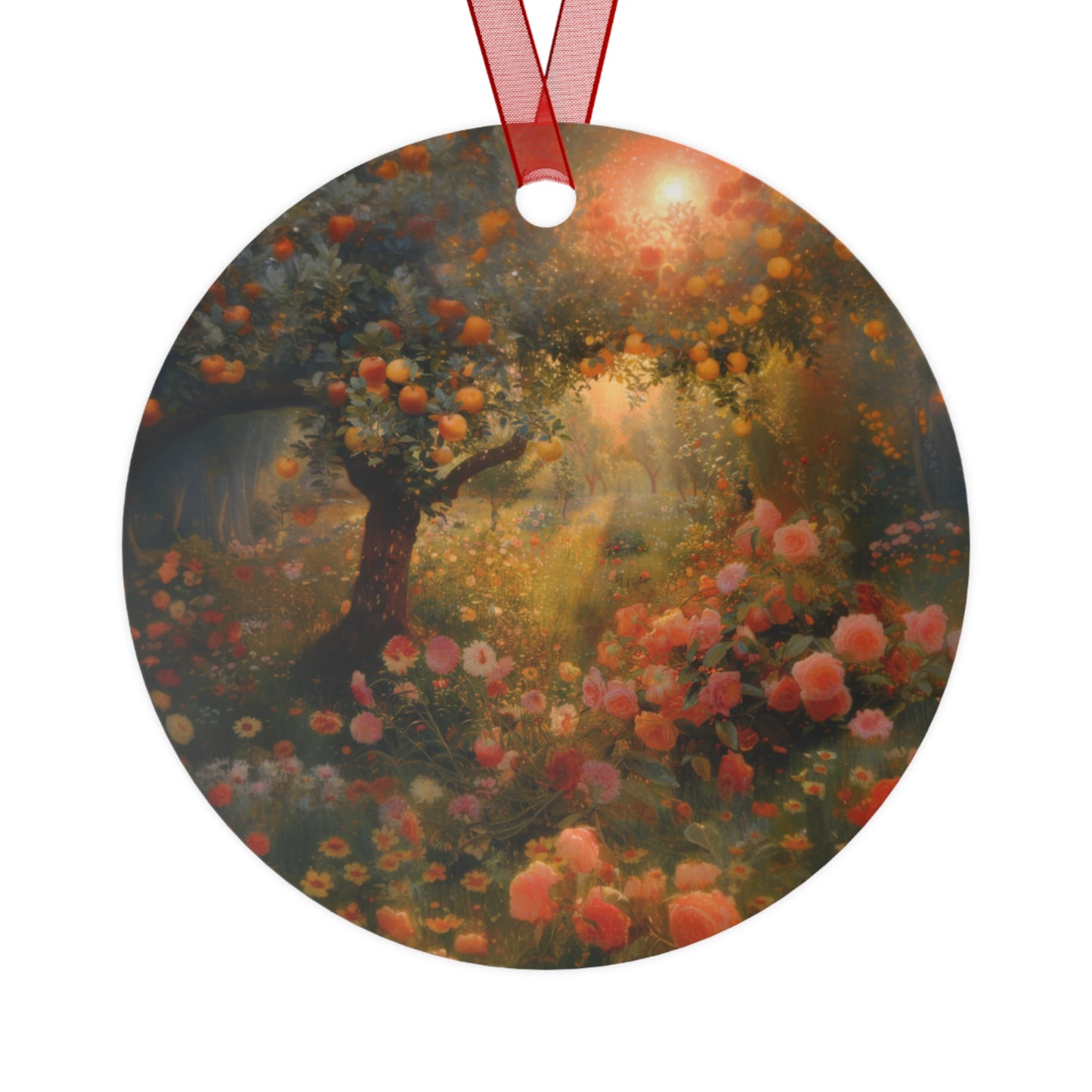 Eden in the Morning of the World - Metal Ornament - Religious Holiday Christmas Ornament and Keepsake