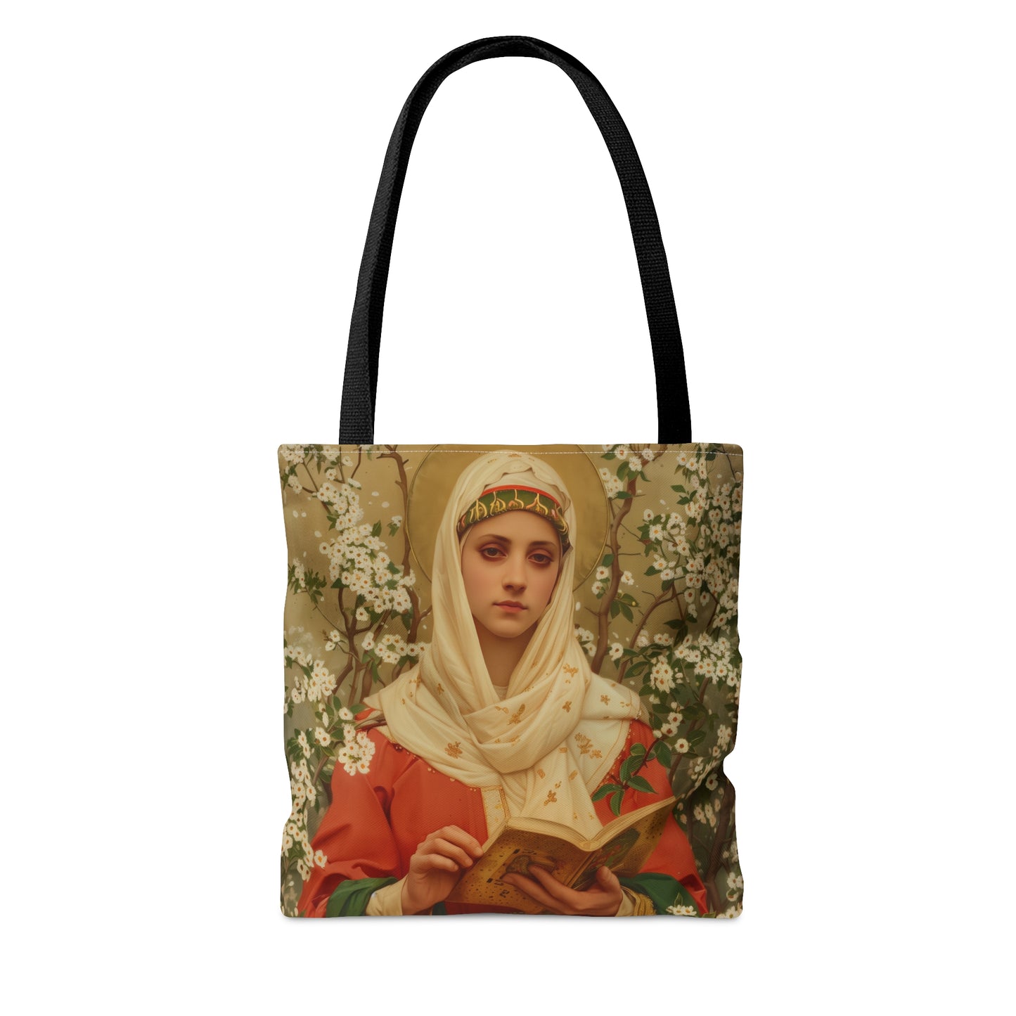 Saint Amelia / Saint Amalberga Tote Bag - Large Medium Small Faith Art Bag - Catholic Faith Purse - Religious Carry All