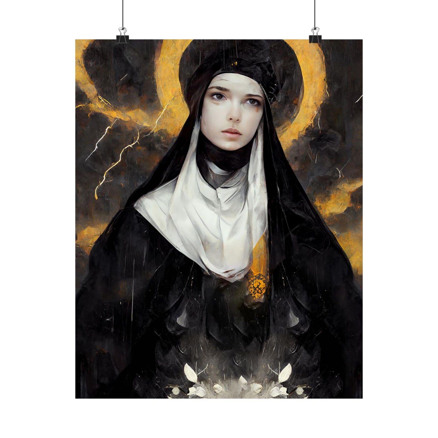 Saint Scholastica Print - Sanctified Souls Print - Multiple Sizes - Premium Matte Vertical Posters