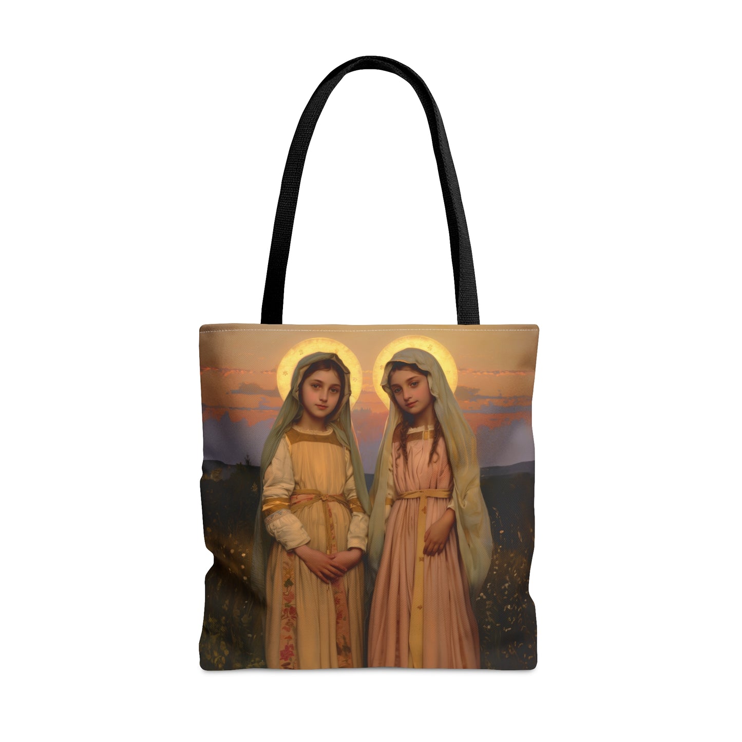 Saints Nunilo and Alodia Tote Bag - Large Medium Small Faith Art Bag - Catholic Faith Purse - Religious - Reusable - Prayer Bag