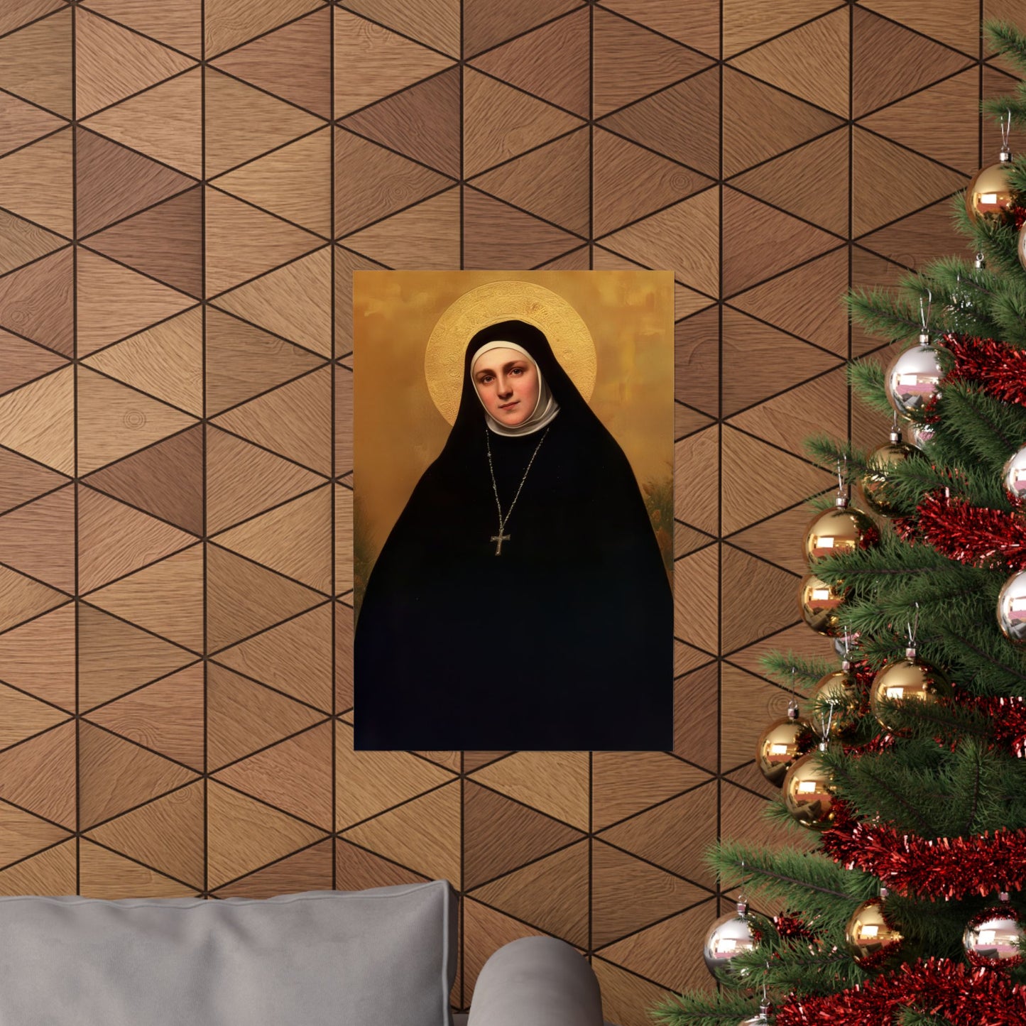 Saint Geltrude Caterina Comensoli - Sanctified Souls Print - Multiple Sizes - Premium Matte Vertical Posters