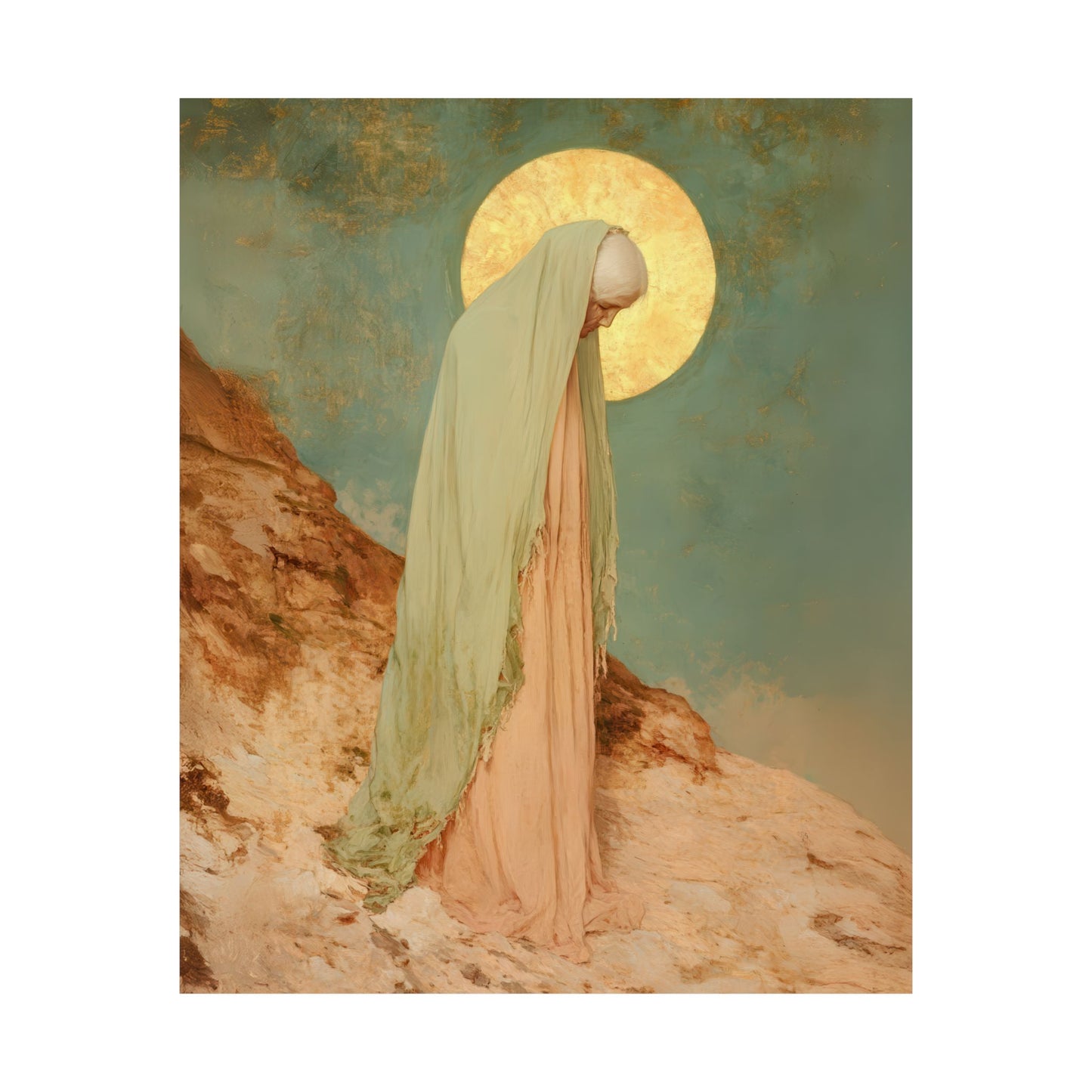 Saint Melania the Elder - Desert Mother - Sanctified Souls Print - Multiple Sizes - Premium Matte Vertical Posters
