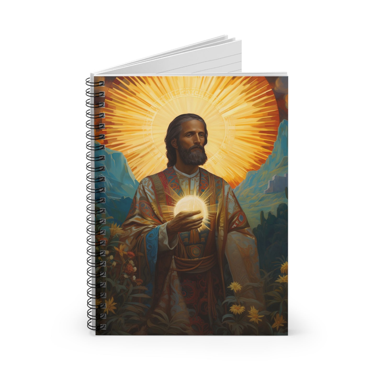 Saint Benignus of Dijon - Sanctified Souls Art - Religious Based Notebook - Spiral Notebook - Ruled Line