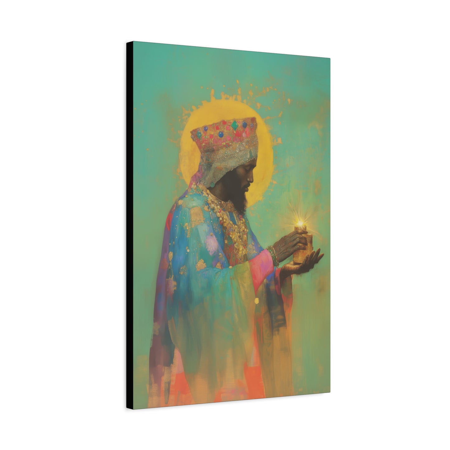 Balthazar and the Gift of Foretold Sorrow - 3 Wise Men - Gallery Wrapped Canvas - Print - Religious Art for your Home - Catholic