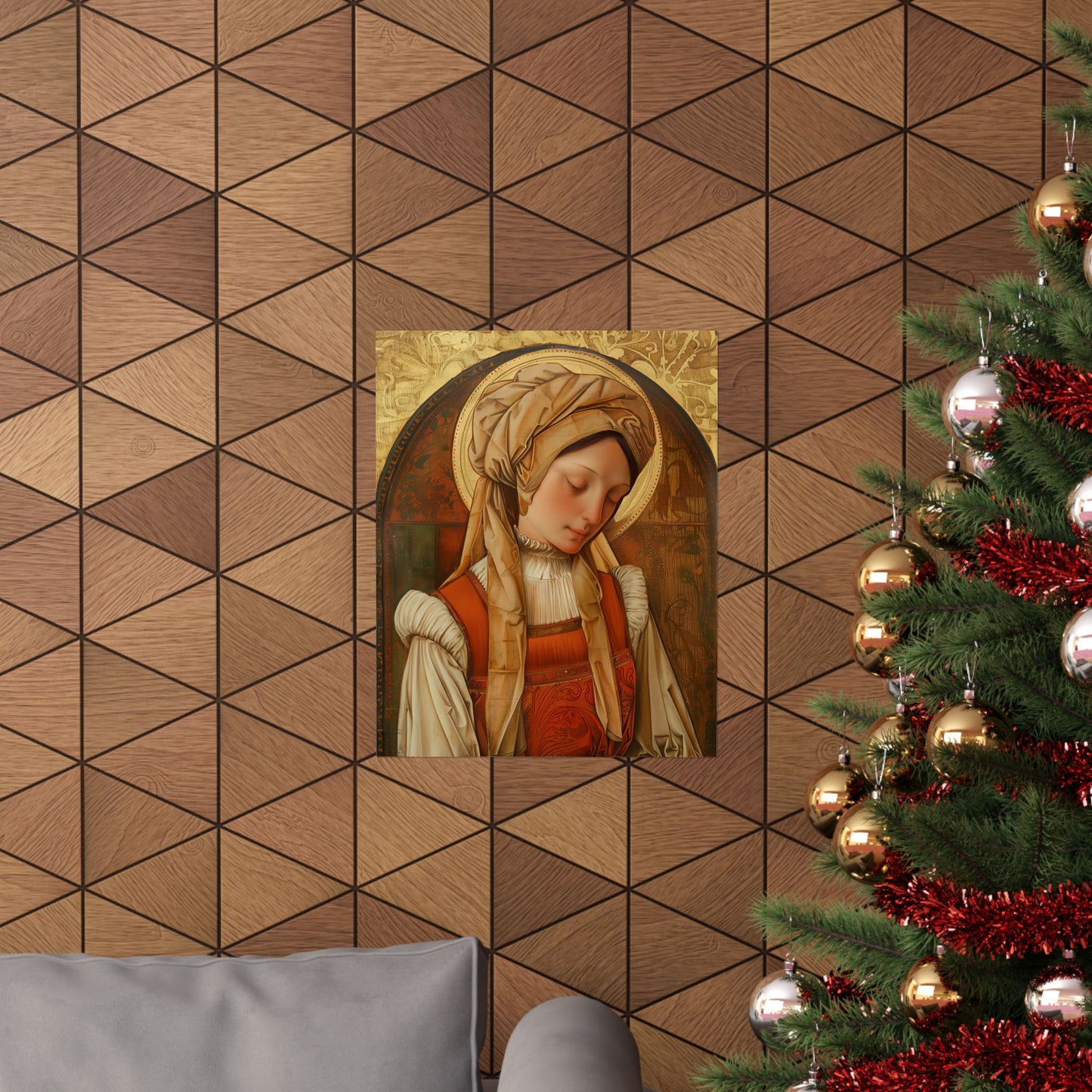 Saint Anne Line - Sanctified Souls Print - Multiple Sizes - Premium Matte Vertical Posters - Anna Line - Catholic Saint Art - Home Decor