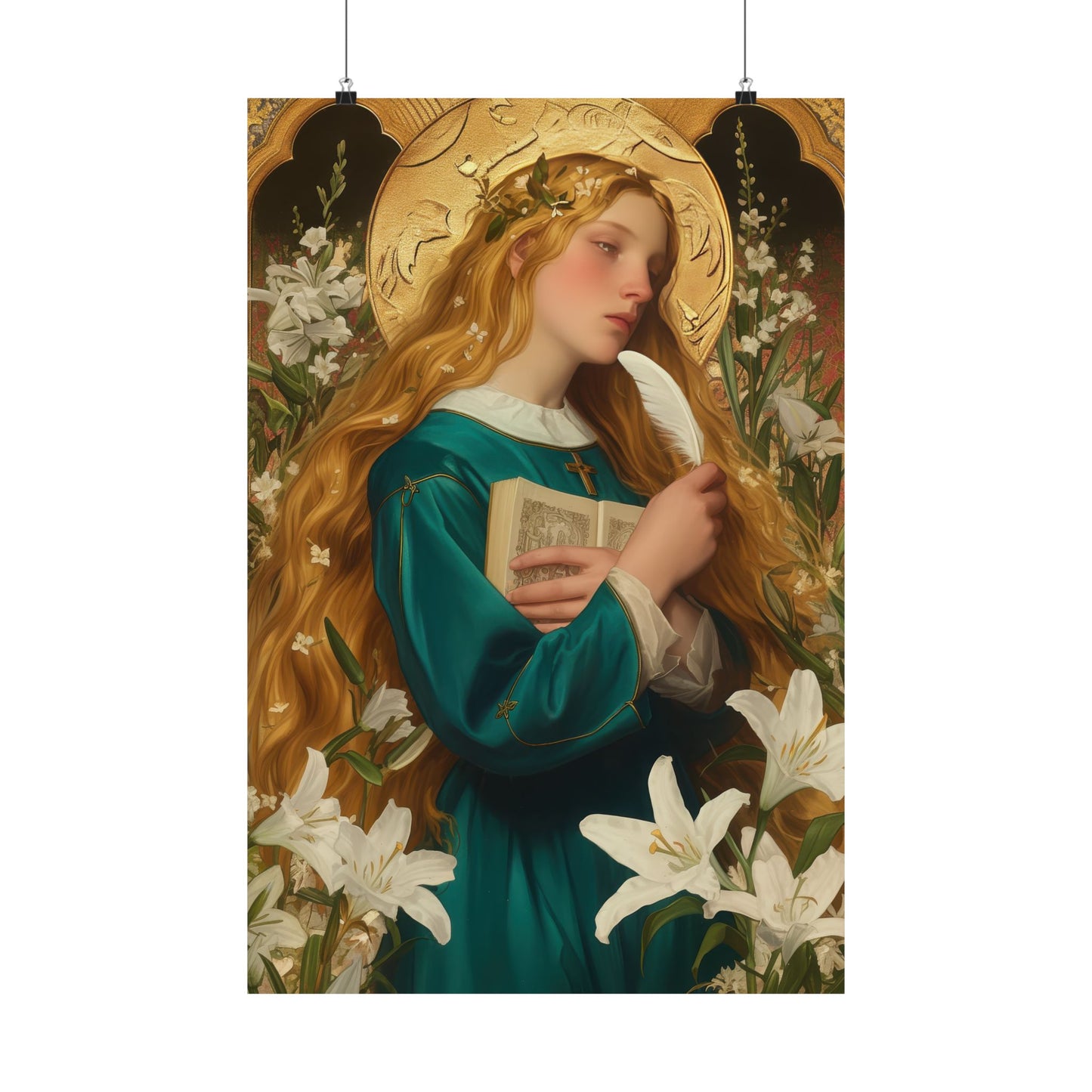 Saint Petronilla Poster Print - Sanctified Souls Print - Multiple Sizes - Premium Posters - Catholic Art for your home
