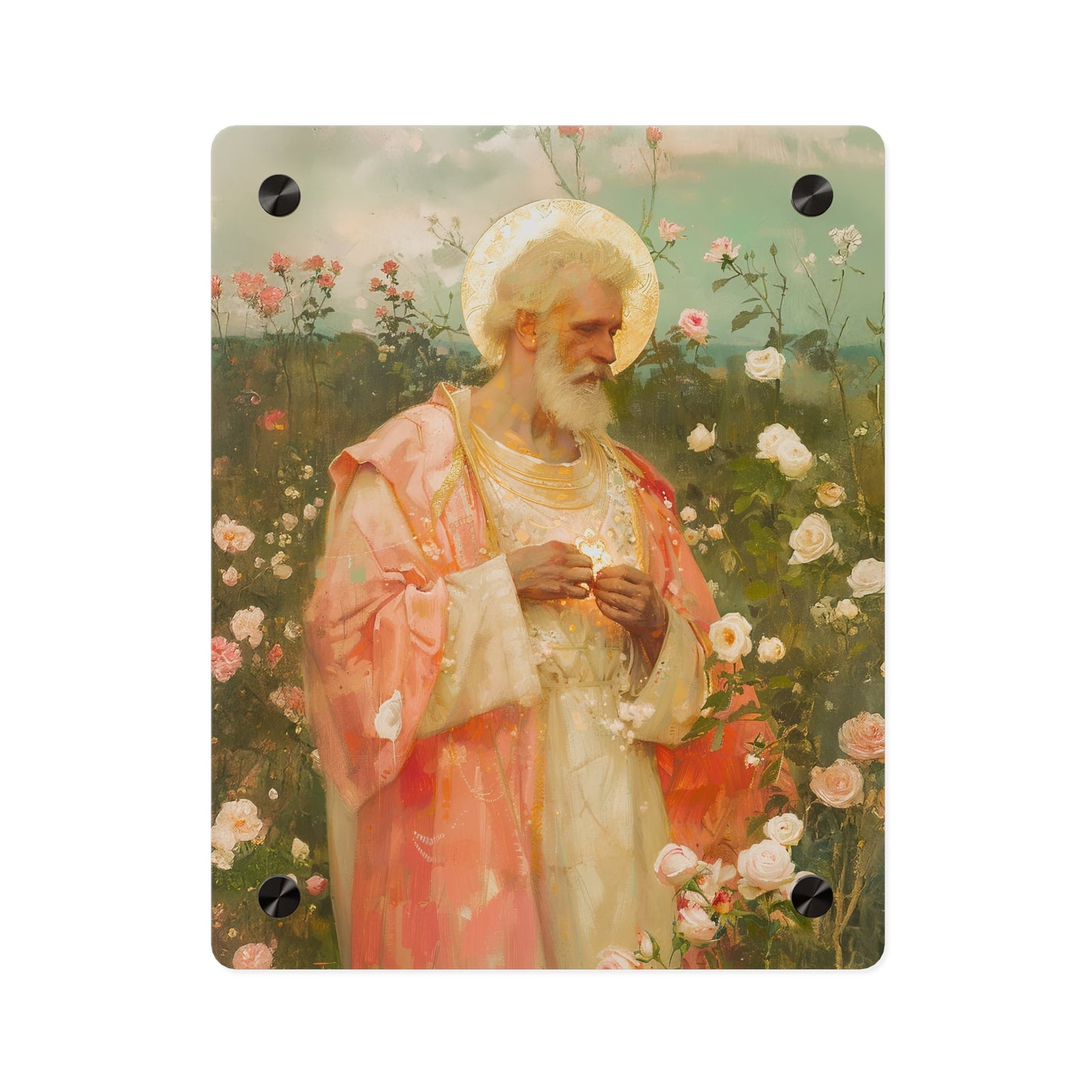 Saint Valentine Wall Art Panel - Ready to Hang Acrylic Print - Catholic Saint Art - Patron Saint Print - Catholic Saint Wall Art
