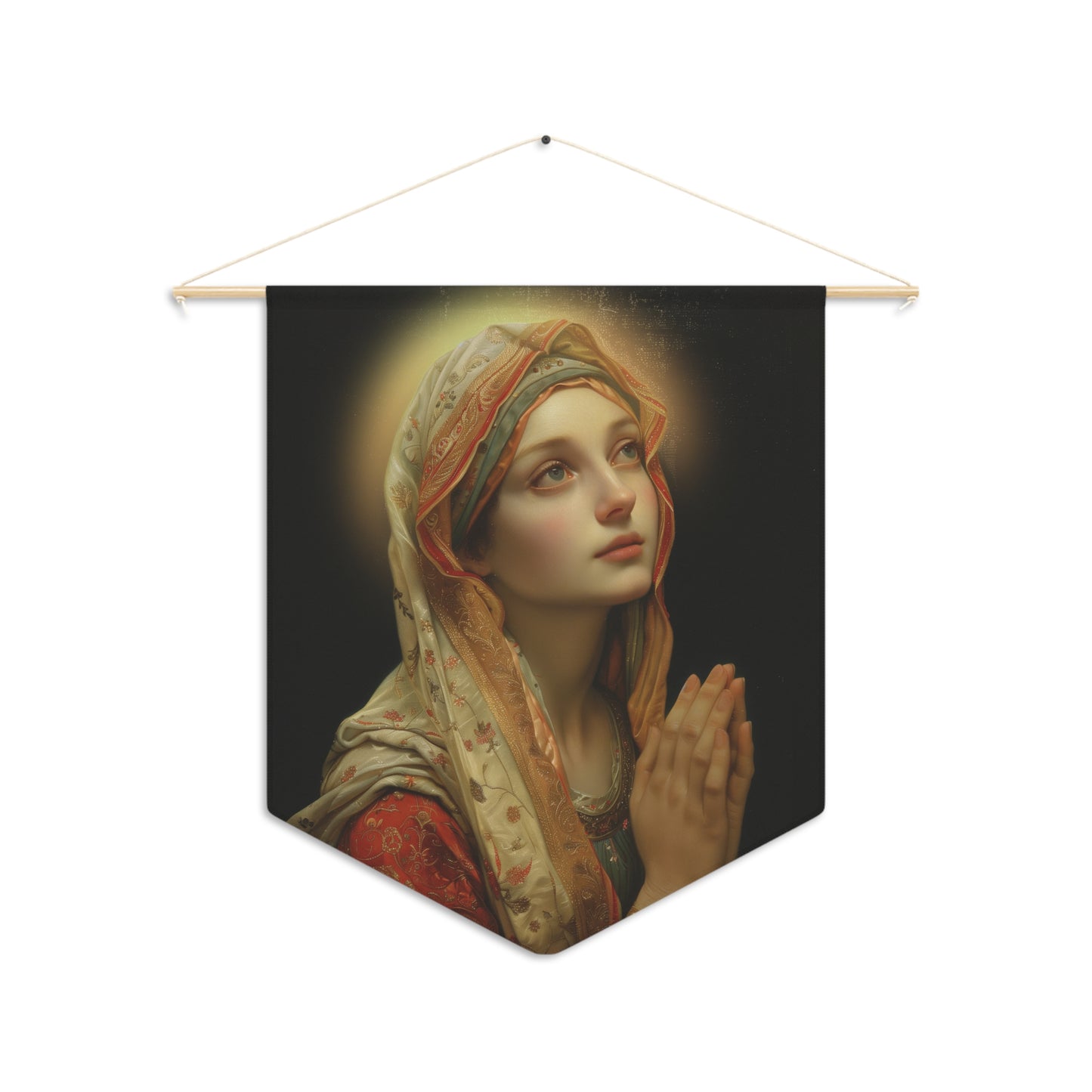 Saint Regina Pennant / Banner / Wall Hanging - Prayer room art - 18" x 21" - Catholic prayer Religious Christian Gift - Large Banner