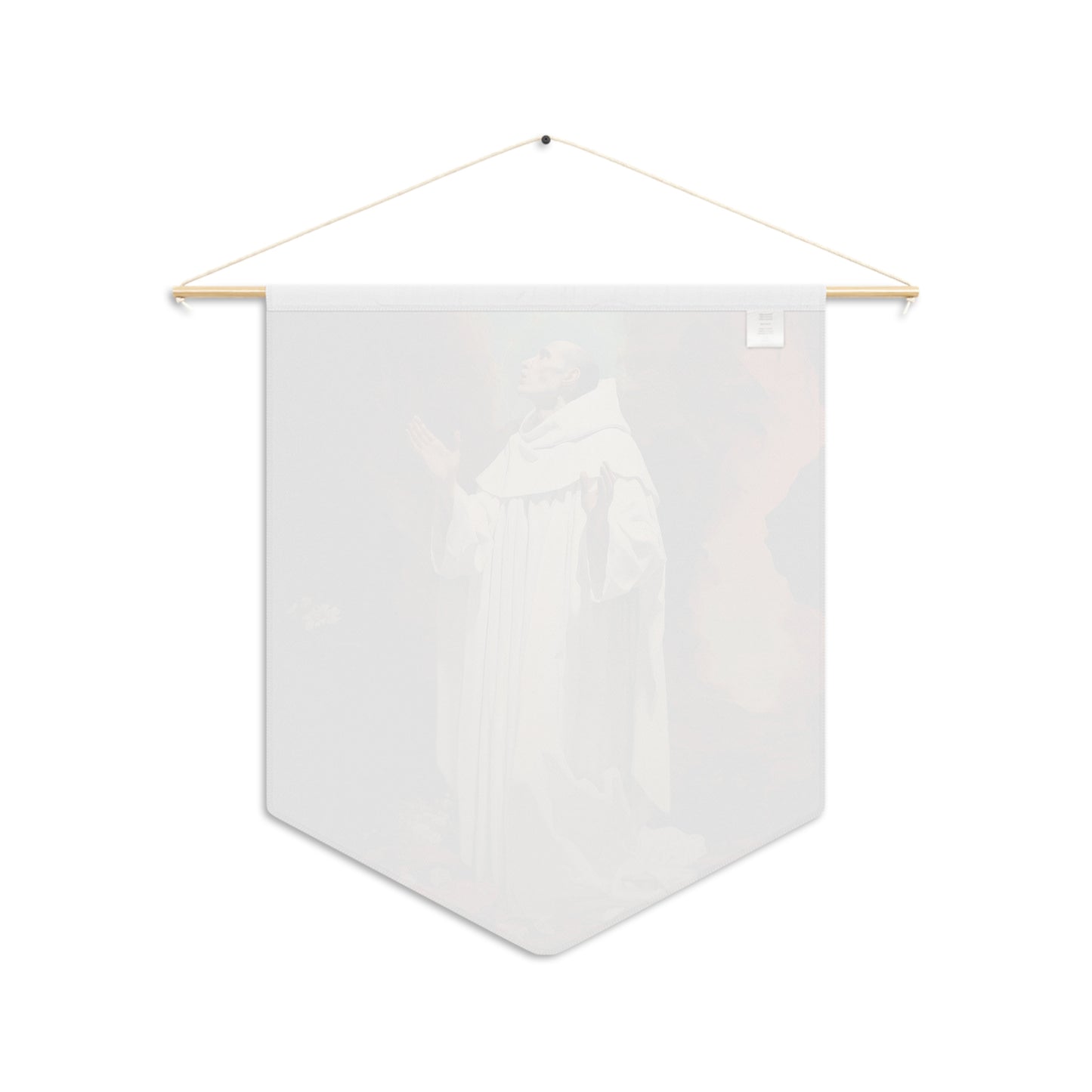 Saint Bruno Wall Banner / Wall Hanging / Pennant - Unique Religious Wall Art - Prayer room art - Catholic Home Art - Large Print - 18" x 21"