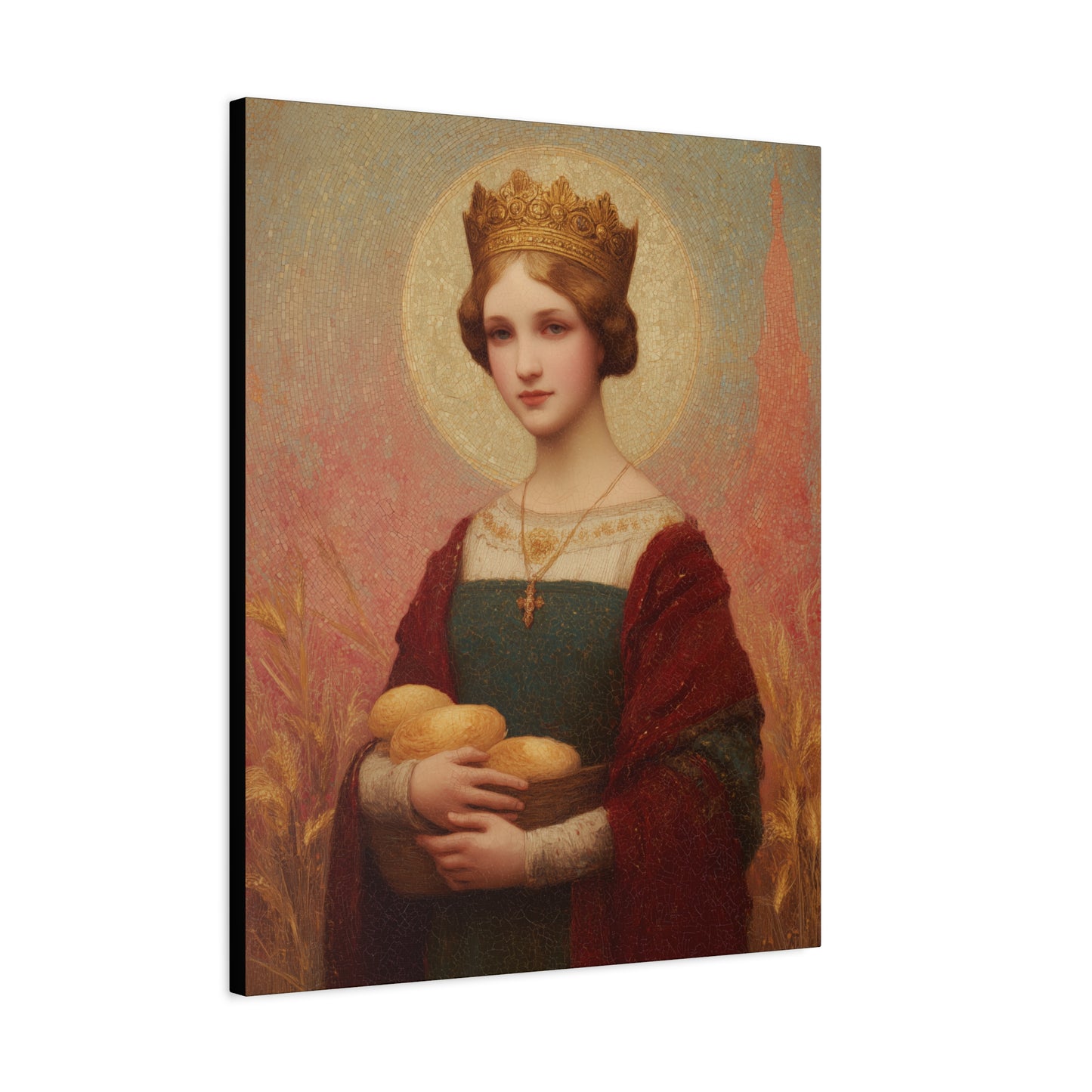 Saint Elizabeth of Hungary - Gallery Wrapped Canvas - Print - Religious Art for your Home - Catholic Patron Saint Art - Princess