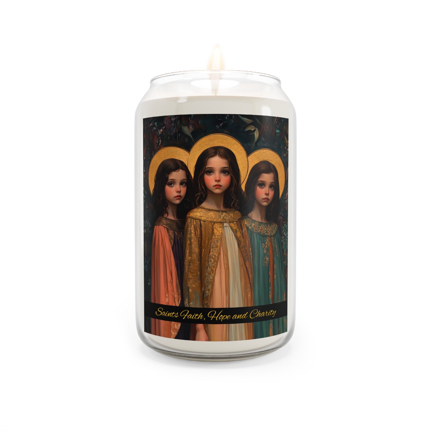 Saints Faith, Hope and Charity - Scented Prayer Candle, 13.75oz - Tall Size - Religious Prayer Candle