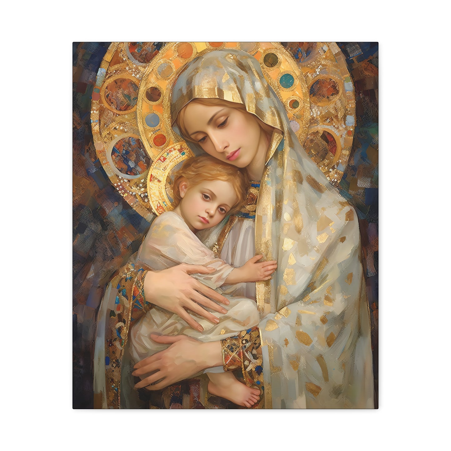 Madonna and Child - Gallery Wrapped Canvas - Sanctified Souls Print - Religious Art for your Home - The Virgin Mary and The Christ Child