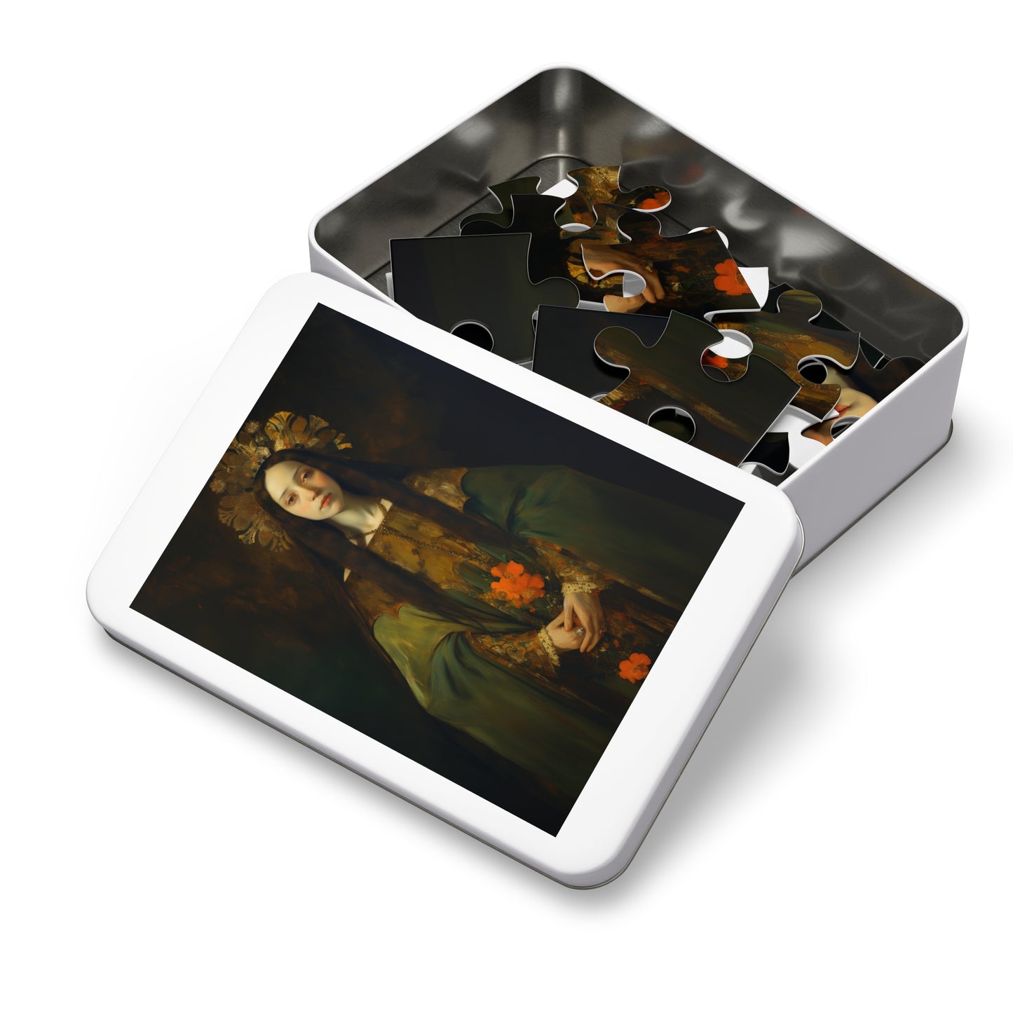 Saint Elizabeth of Portugal - Puzzle and Keepsake Tin - Religious Jigsaw Puzzle (30, 110, 252, 500,1000-Piece) - Religious Puzzle