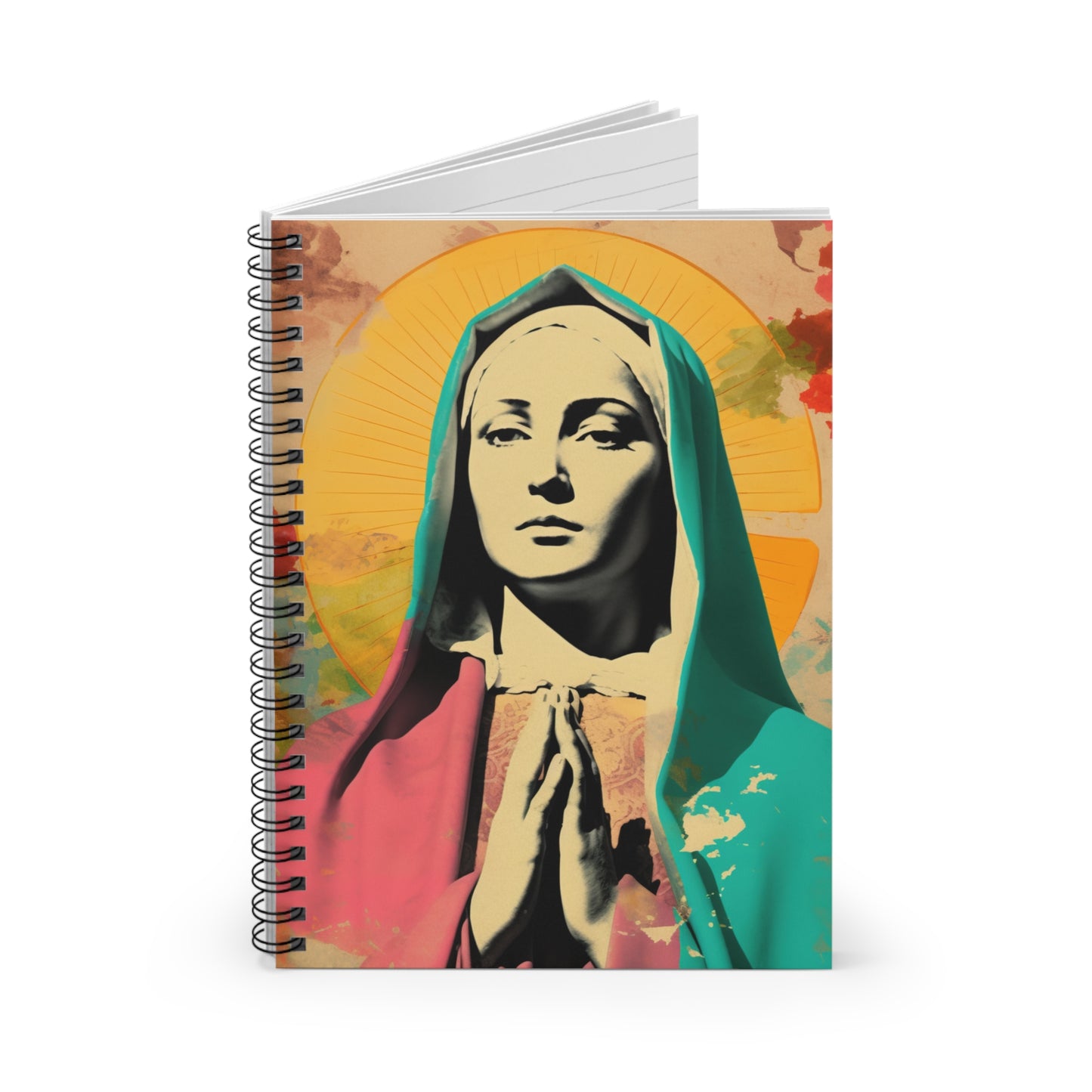 Mary the Blessed Virgin Journal - Sanctified Souls Art - Religious Based Notebook - Spiral Notebook - Ruled Line