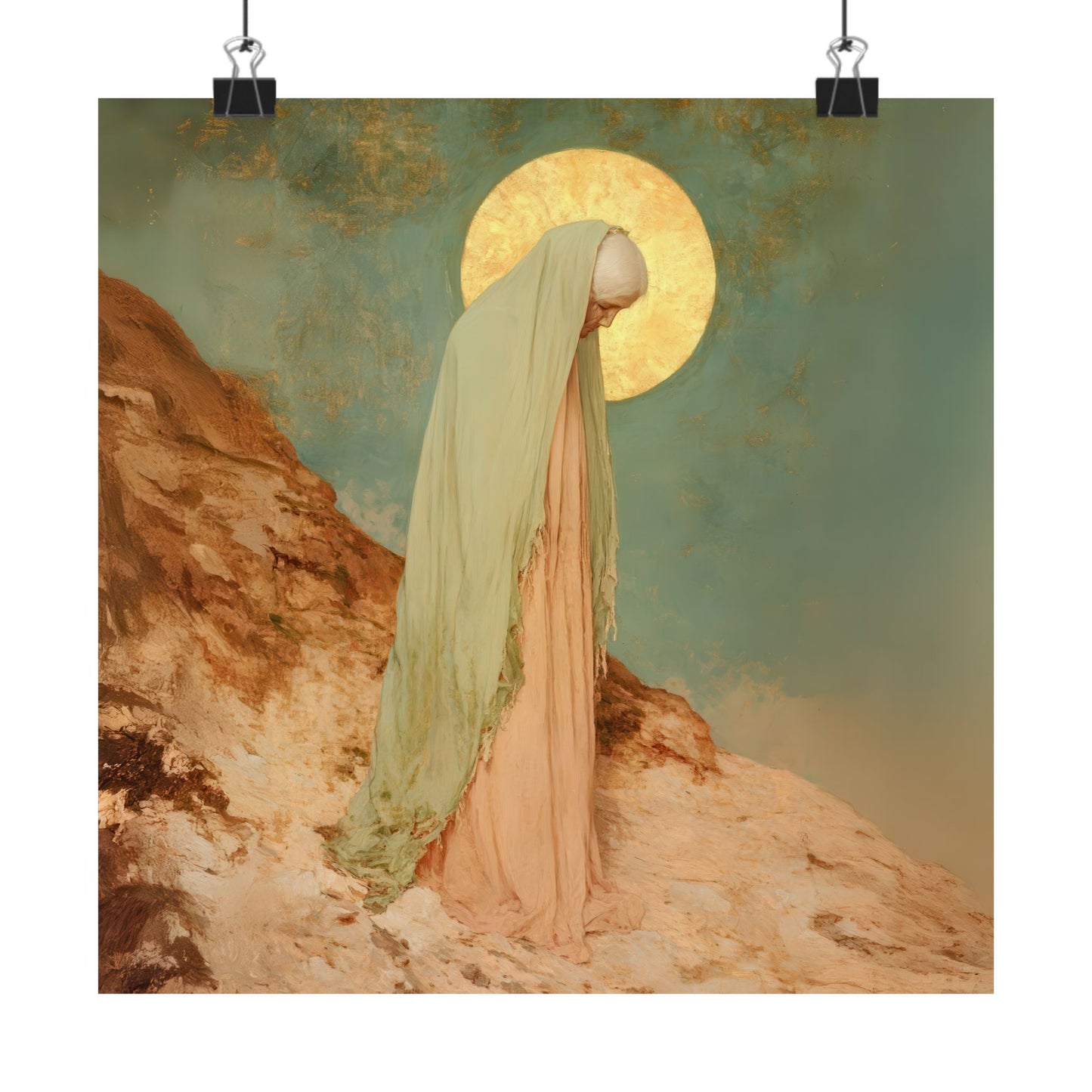 Saint Melania the Elder - Desert Mother - Sanctified Souls Print - Multiple Sizes - Premium Matte Vertical Posters