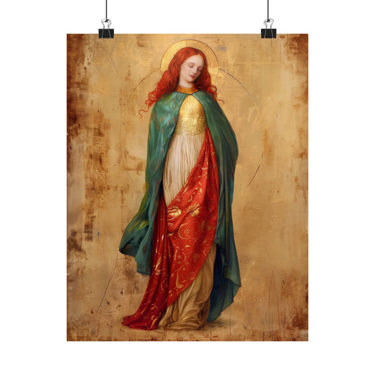 Resilient Spirit - Mary Magdalene's Faithful Path - Sanctified Souls Print - Multiple Sizes - Premium Posters - Catholic Art - Christian