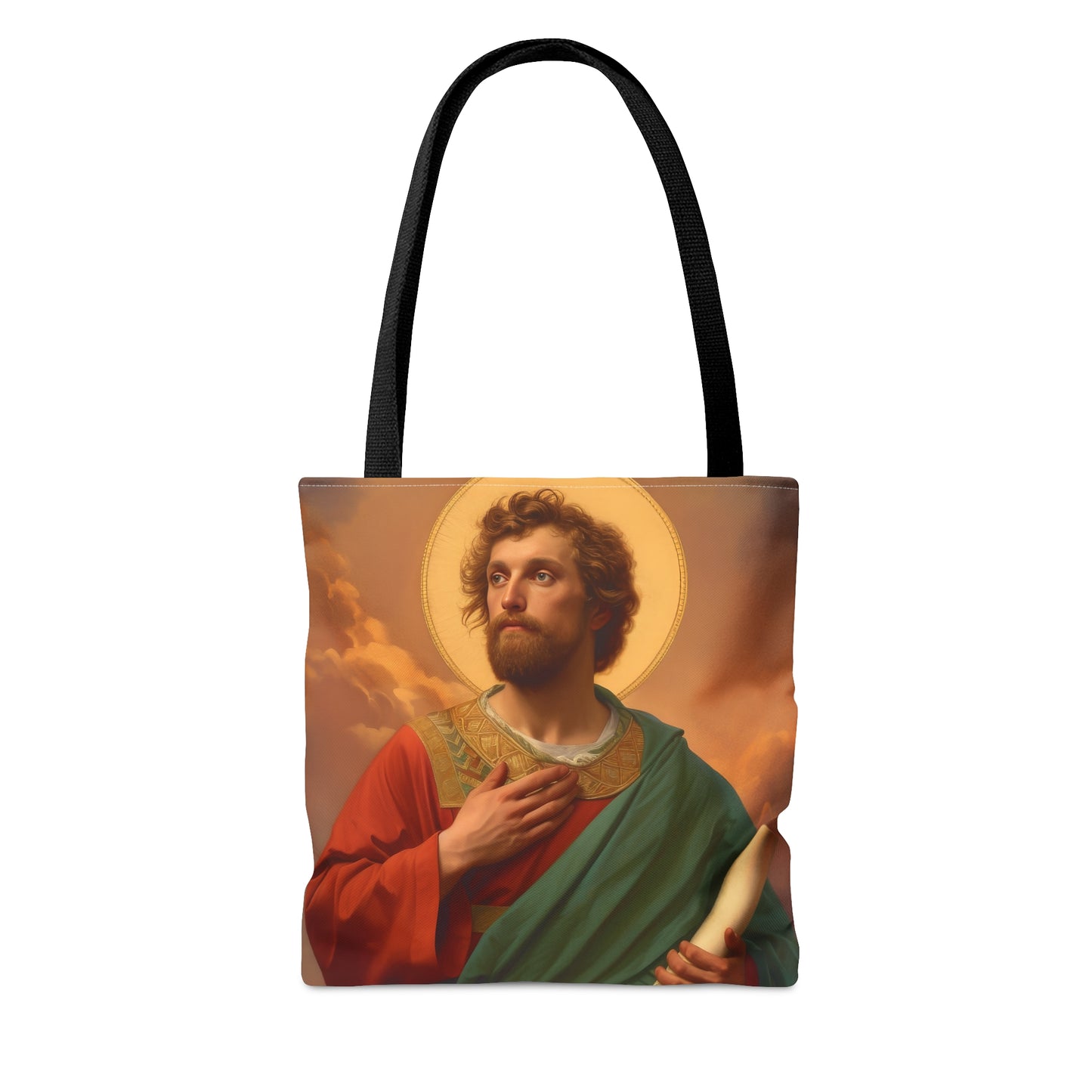 Saint Timothy Tote Bag - Large Medium Small Faith Art Bag - Catholic Faith Purse - Double Sided - Religious Art Purse