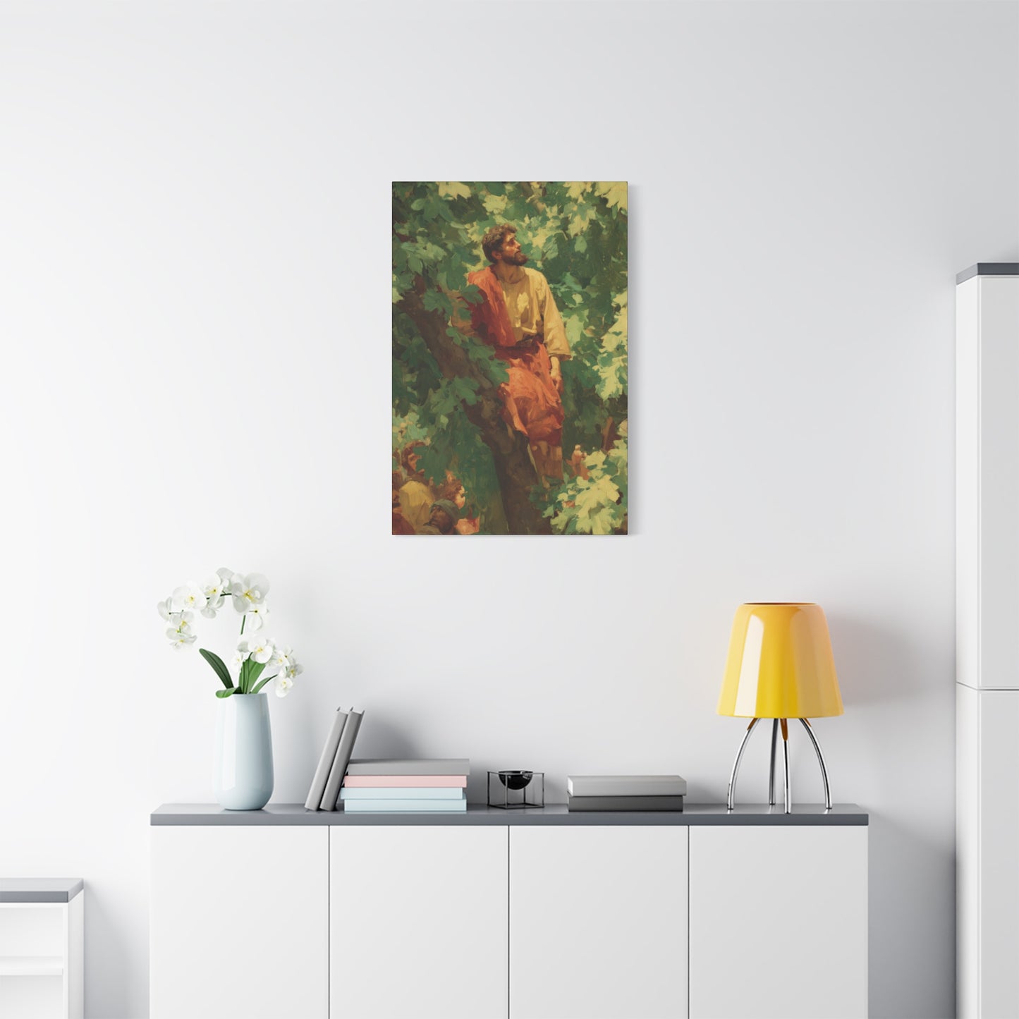 Zacchaeus - Gallery Wrapped Canvas - Print - Religious Art for your Home - Catholic Art Print