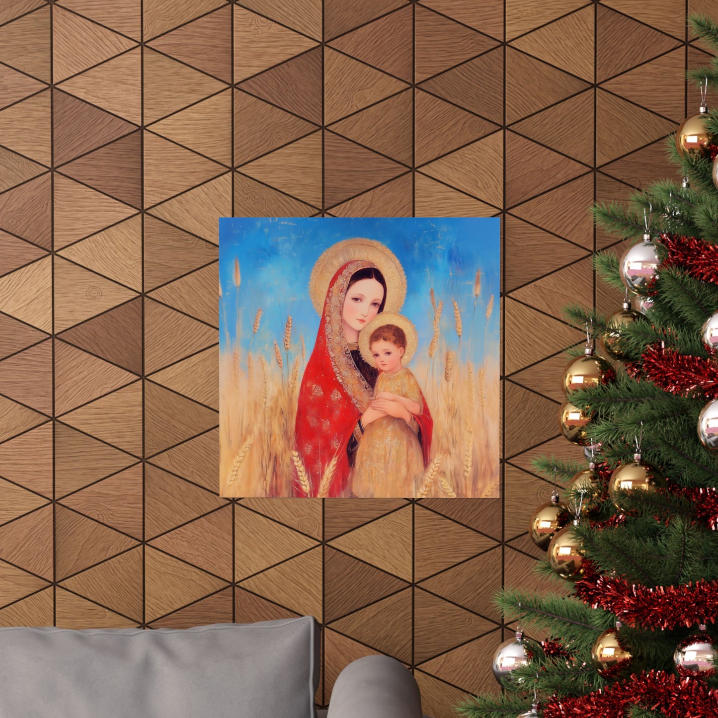 Our Lady of the Harvest - Sanctified Souls Print - Multiple Sizes - Premium Posters - Catholic Art - Christian Home
