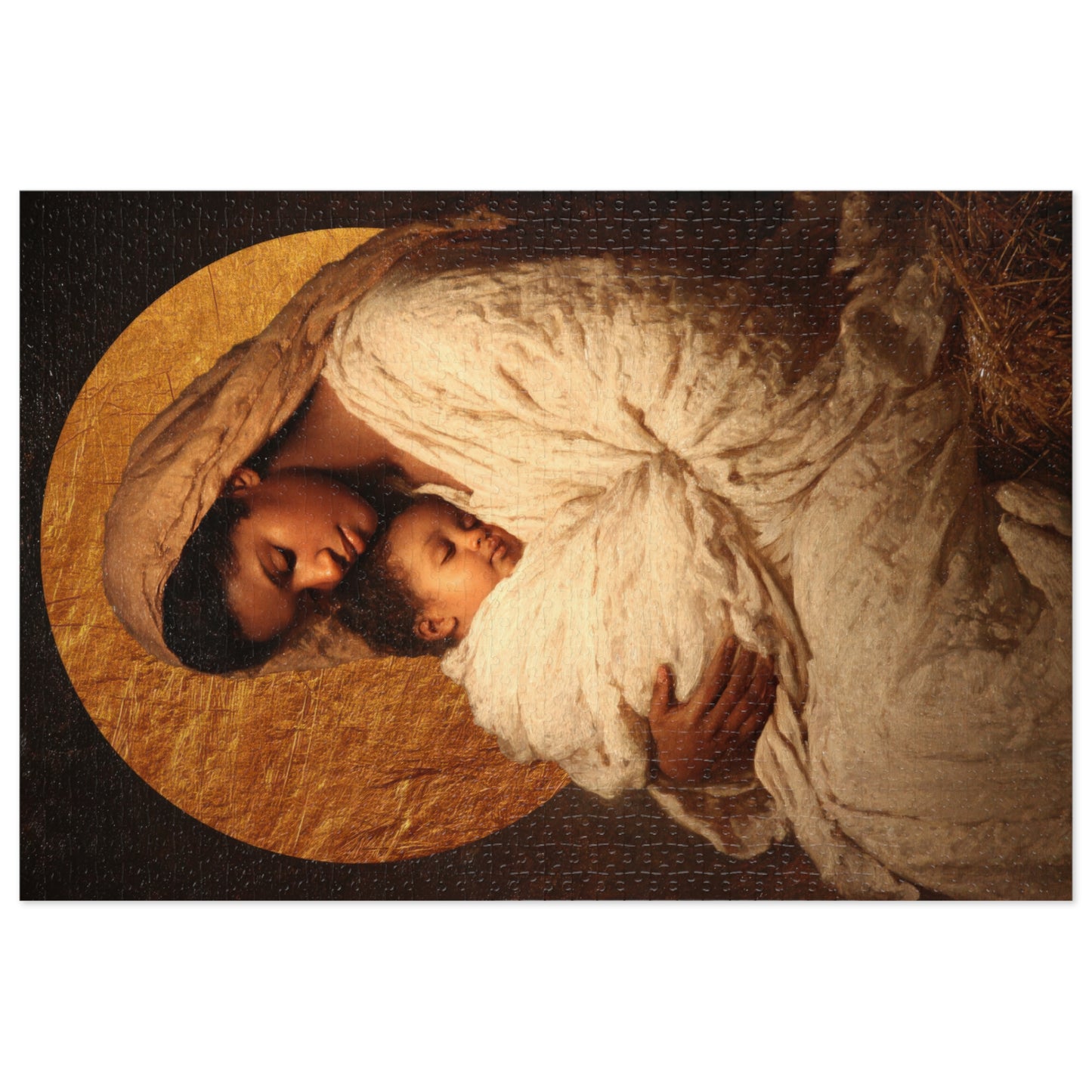 Our Lady of the Manger - Mother Mary and the Christ Child - Puzzle & Keepsake Tin - Religious Jigsaw Puzzle (30, 110, 252, 500,1000-Piece)