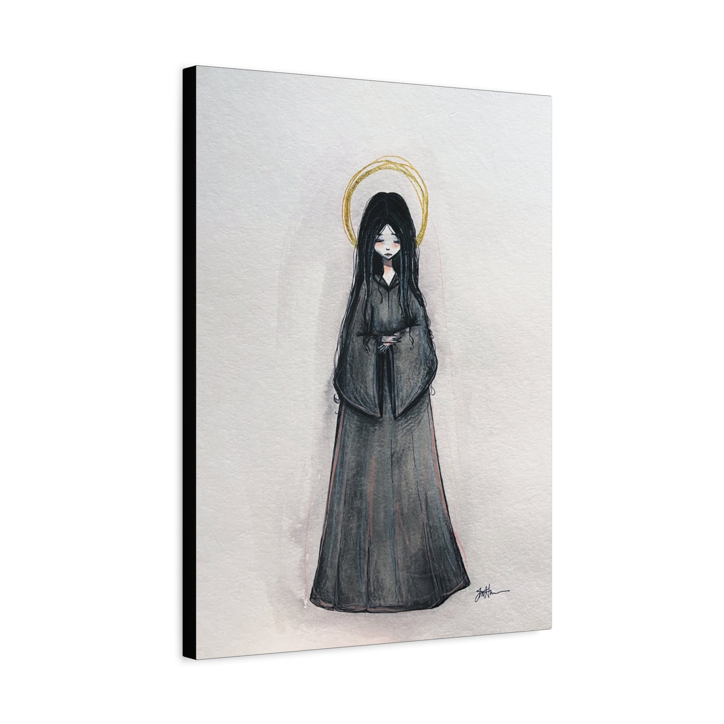 Blessed Mary Magdalen Kiota Hand-Drawn Catholic Canvas Print | Martyrs of Japan Sacred Art | Sanctified Solocosmo Religious Artwork