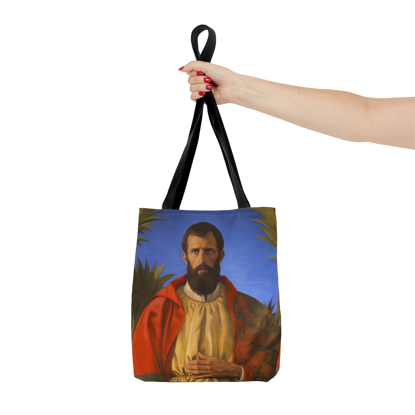 Saint Thomas the Apostle Tote Bag - Large Medium Small Faith Art Bag - Re usable Tote Purse - Double Sided - Catholic Art Bag