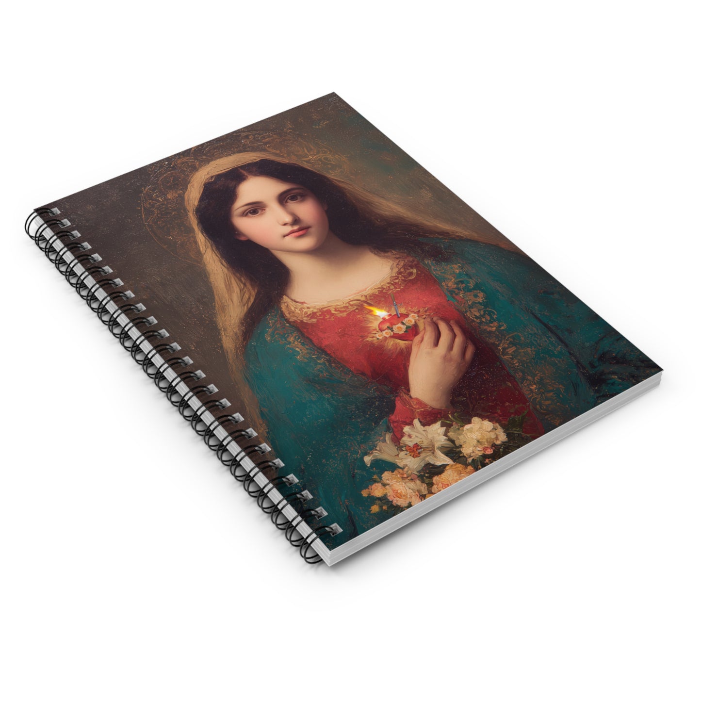 The Immaculate Heart of Mary - Mother Mary - Marian Art - Journal - Sanctified Souls Art - Religious Based Notebook - Spiral