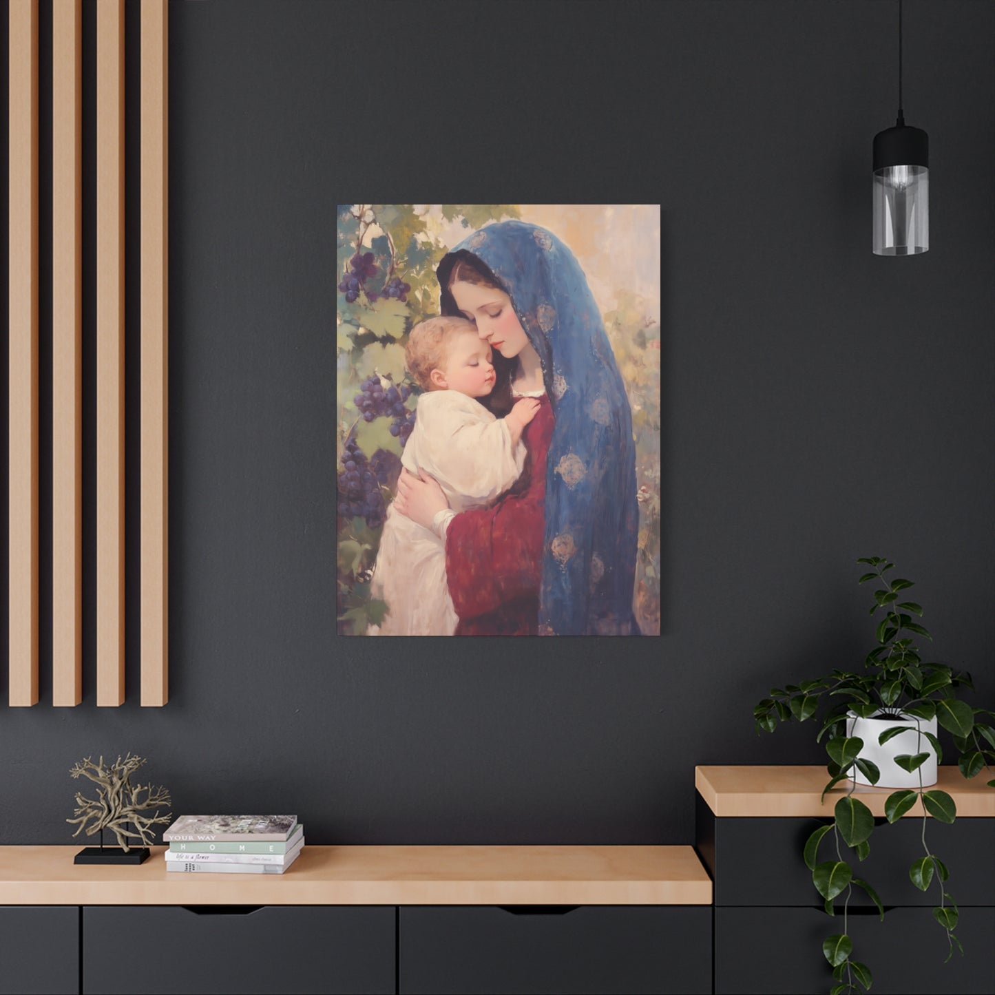 Our Lady of the Grapes / Out Lady of the Harvest - Gallery Wrapped Canvas - Print - Religious Art for your Home - Catholic Art