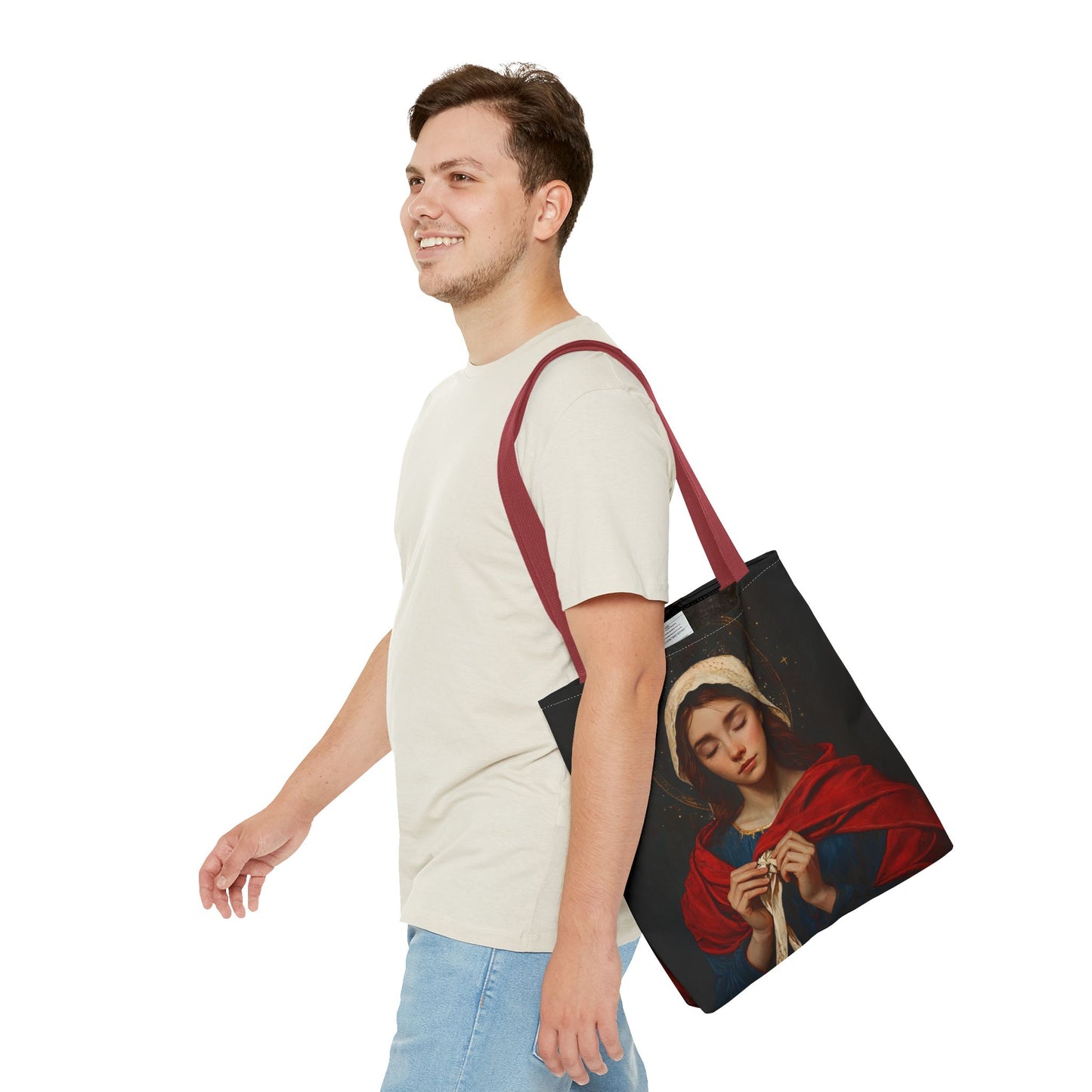 Mary Undoer of Knots - Mother Mary  - Untier of Knots - Marian Art - Tote Bag - Large Medium Small Faith Art Bag - Tote Purse