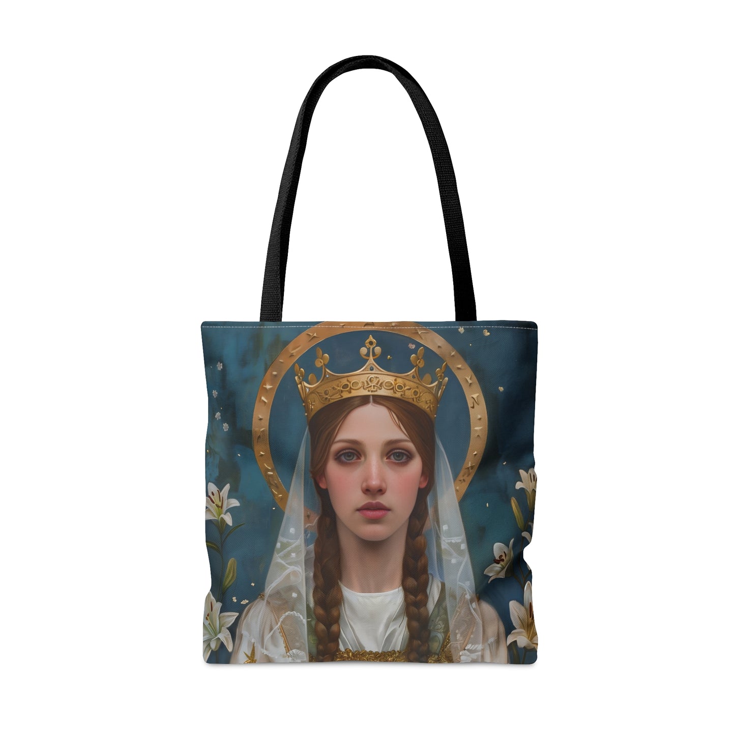 Saint Isabel of France Tote Bag - Three sizes - Large Medium Small Faith Art Bag - Catholic purse - Double Sided - Patron Saint Art