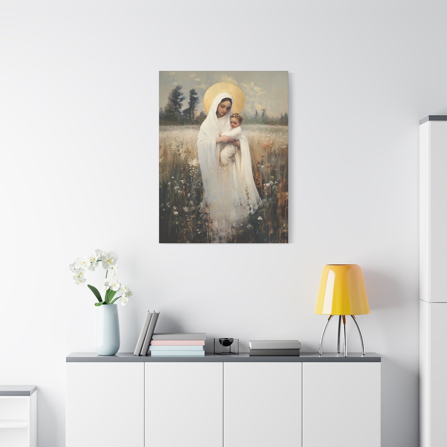 Our Lady of the Prairie - Multiple Sizes - Catholic Home art - Museum Wrapped Canvas - Sanctified Souls Print