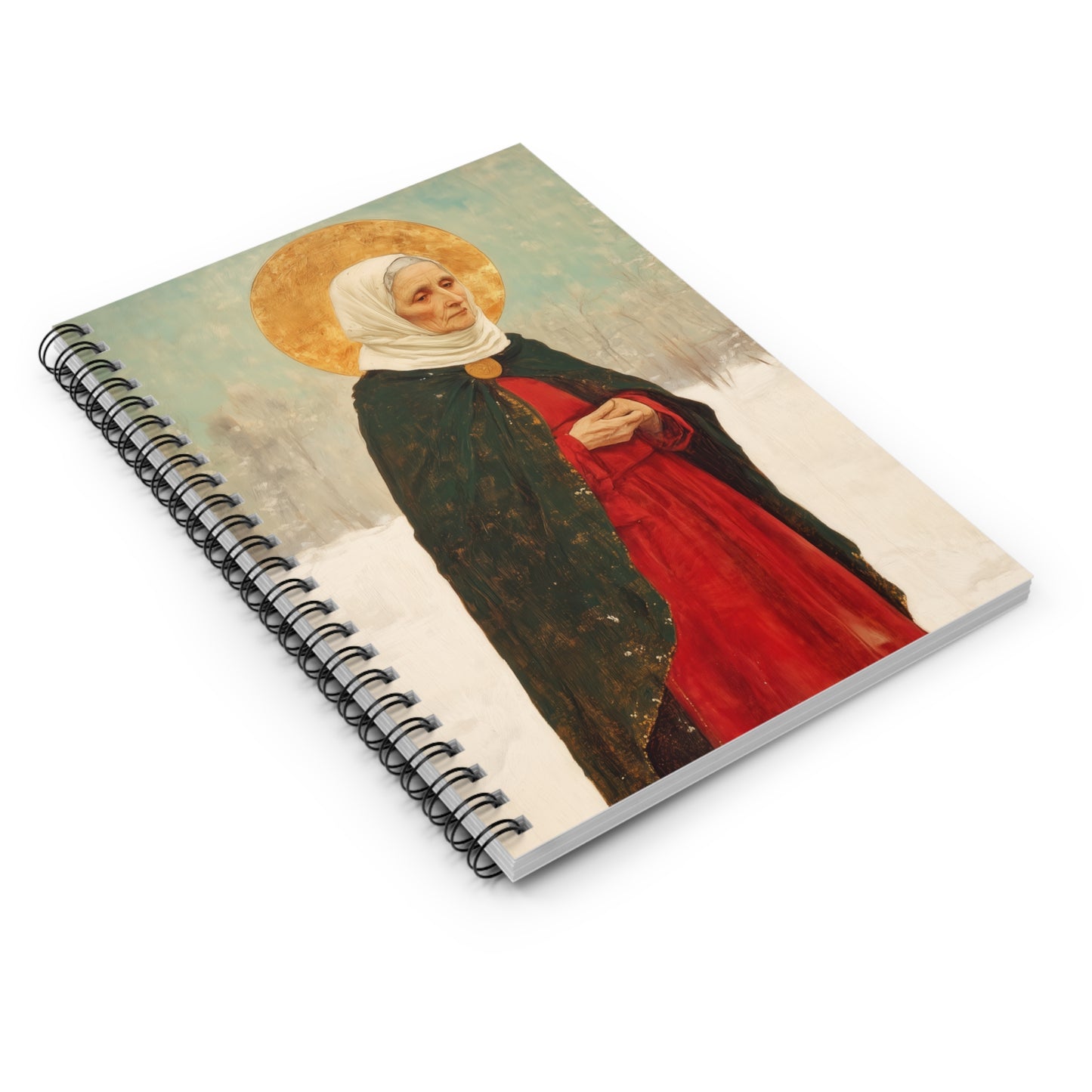 Saint Xenia - Russian Saint Art - Sanctified Souls Art - Religious Based Notebook - Spiral Notebook