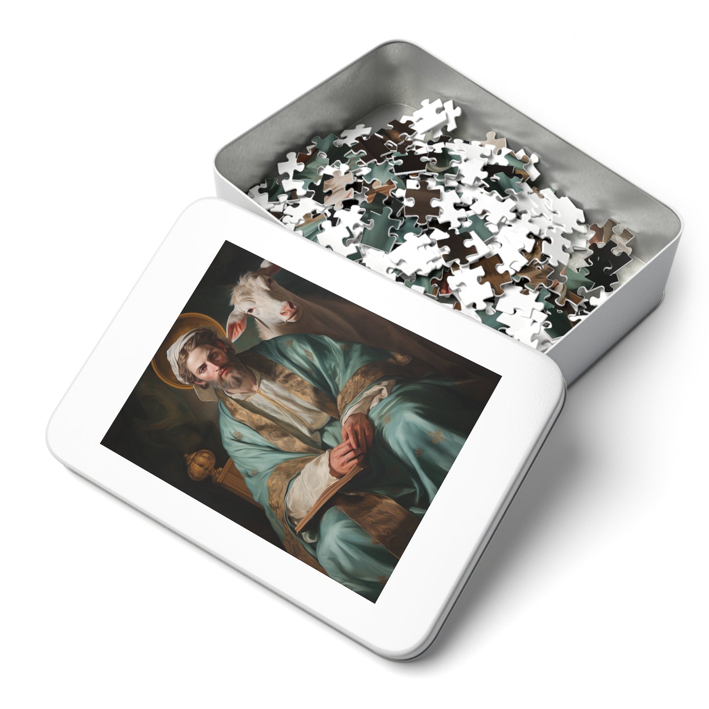 Saint Luke the Evangelist - Puzzle and Keepsake Tin - Jigsaw Puzzle (30, 110, 252, 500,1000-Piece) - Religious Puzzle