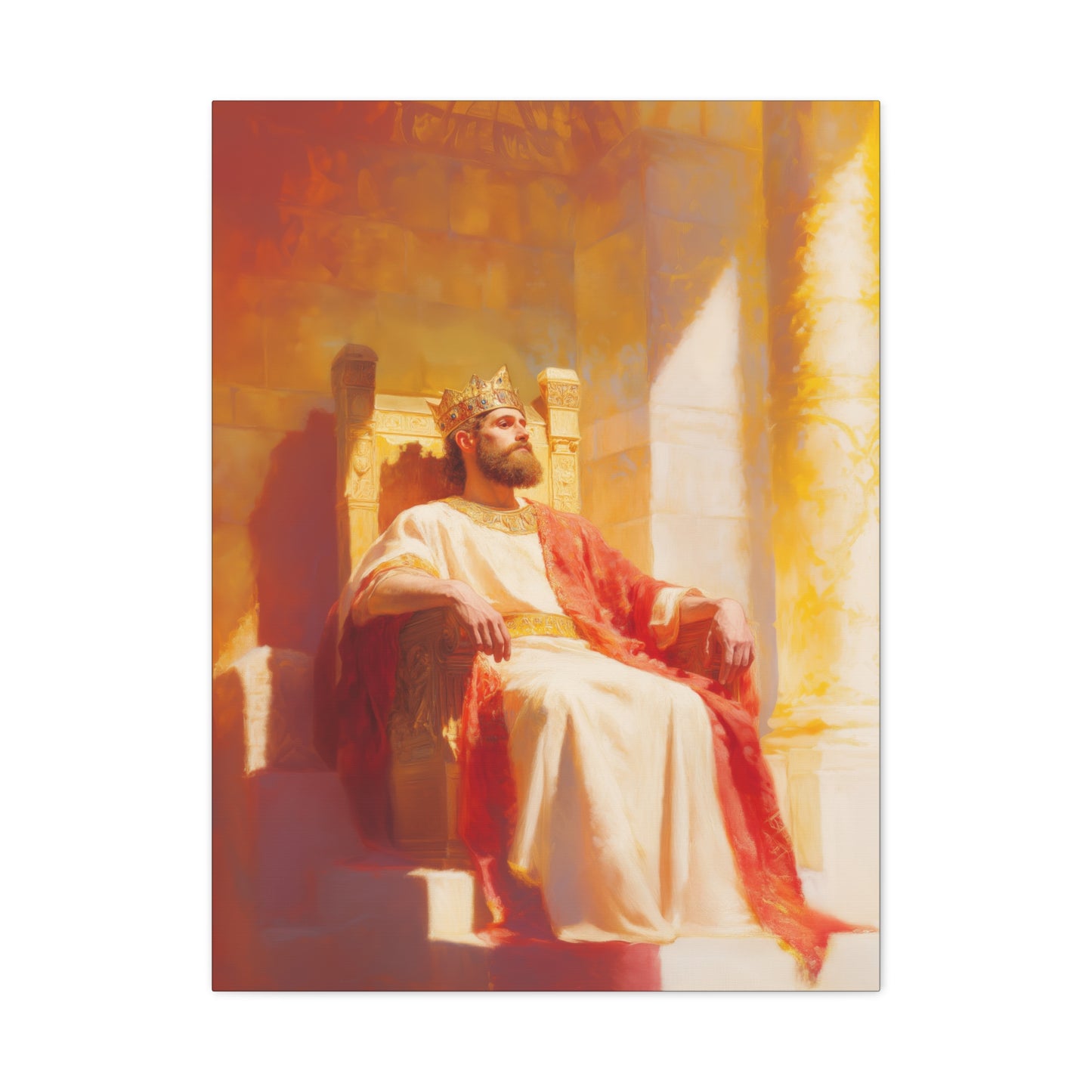 King Solomon: Keeper of God's Understanding - Gallery Wrapped Canvas - Print - Religious Art for your Home - Catholic Art
