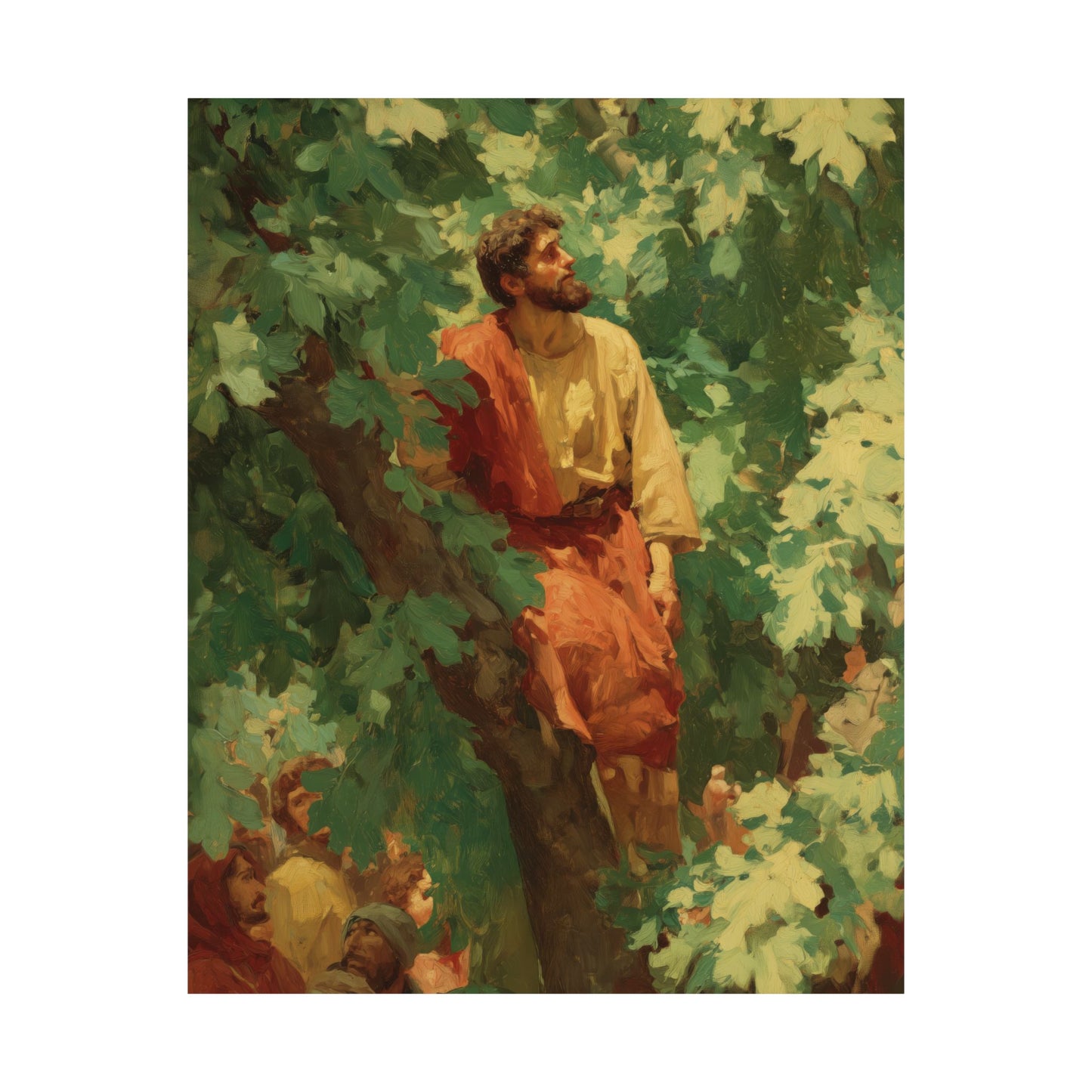 Zacchaeus - Sanctified Souls Print - Multiple Sizes - Premium Matte Vertical Posters