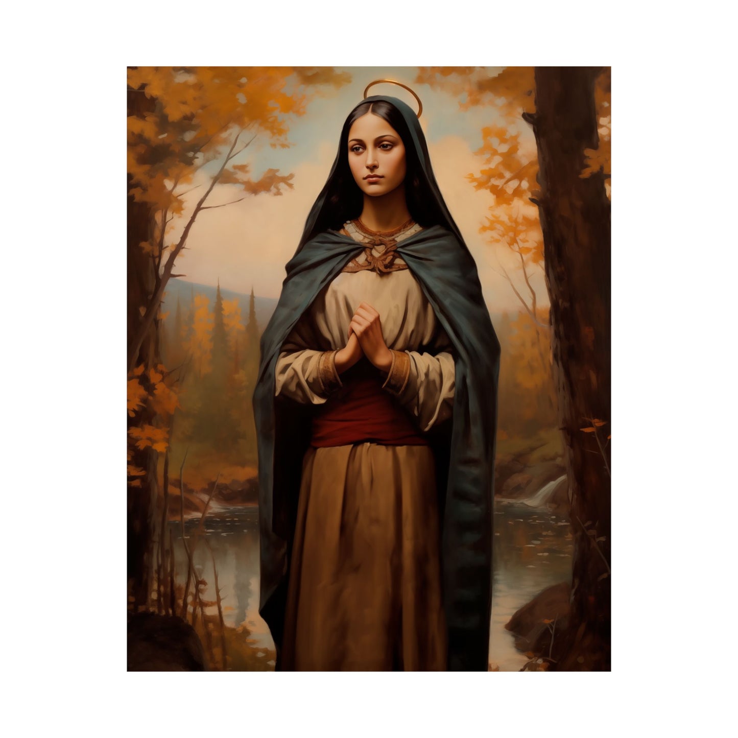 Saint Kateri Tekakwitha - Sanctified Souls Print - Multiple Sizes - Premium Matte Vertical Posters