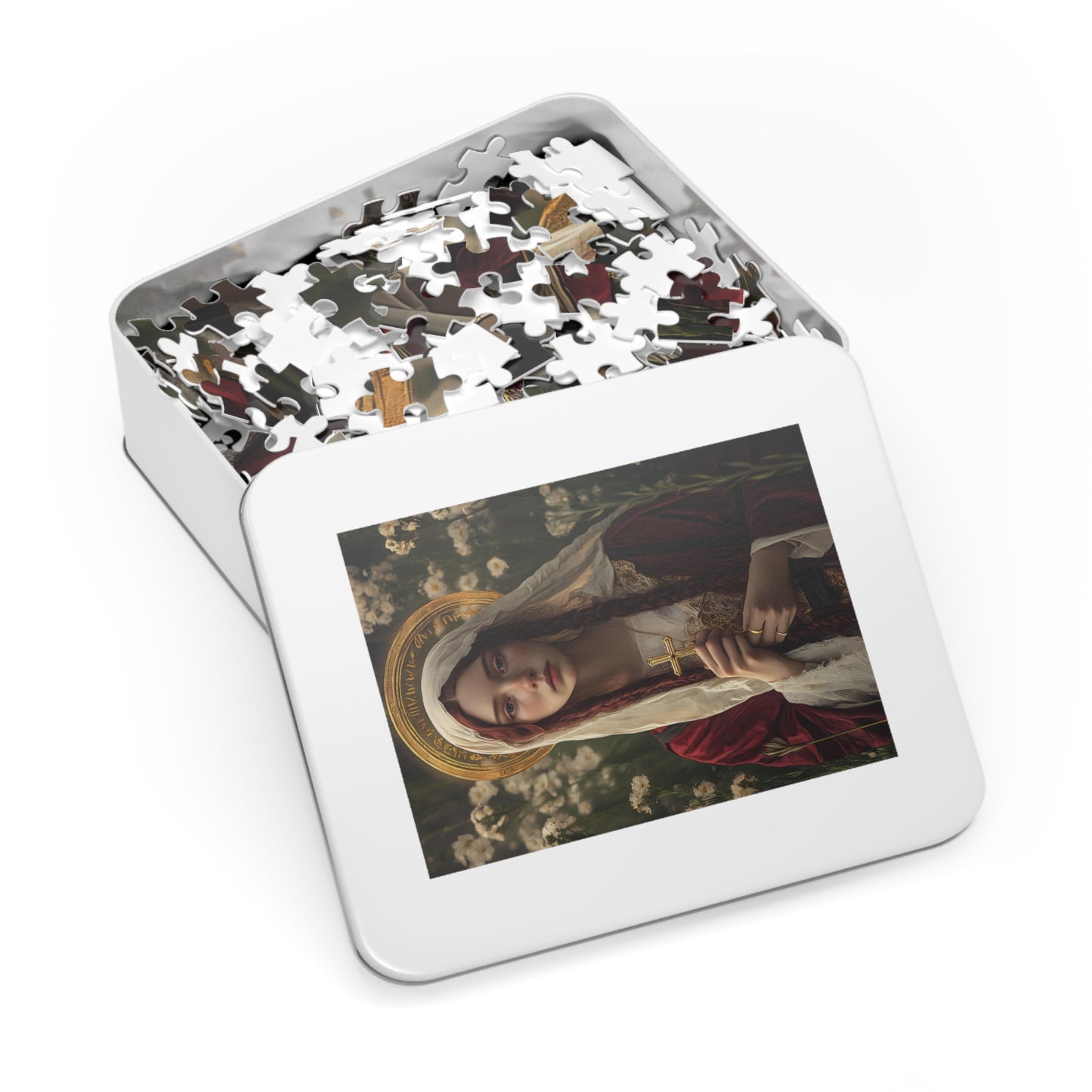 Saint Hilaria - Puzzle & Tin - Religious Jigsaw Puzzle (30, 110, 252, 500,1000-Piece)