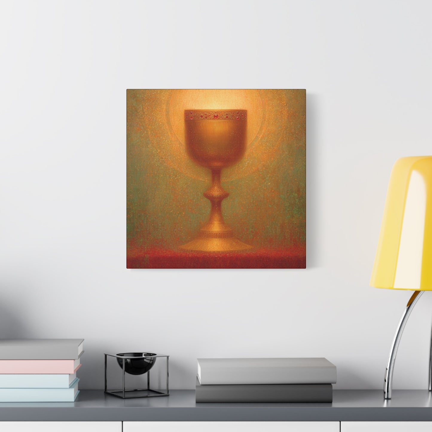 Chalice of the Lamb, Light of the World - The Holy Grail - Gallery Wrapped Canvas - Print - Religious Art for your Home - Catholic Art