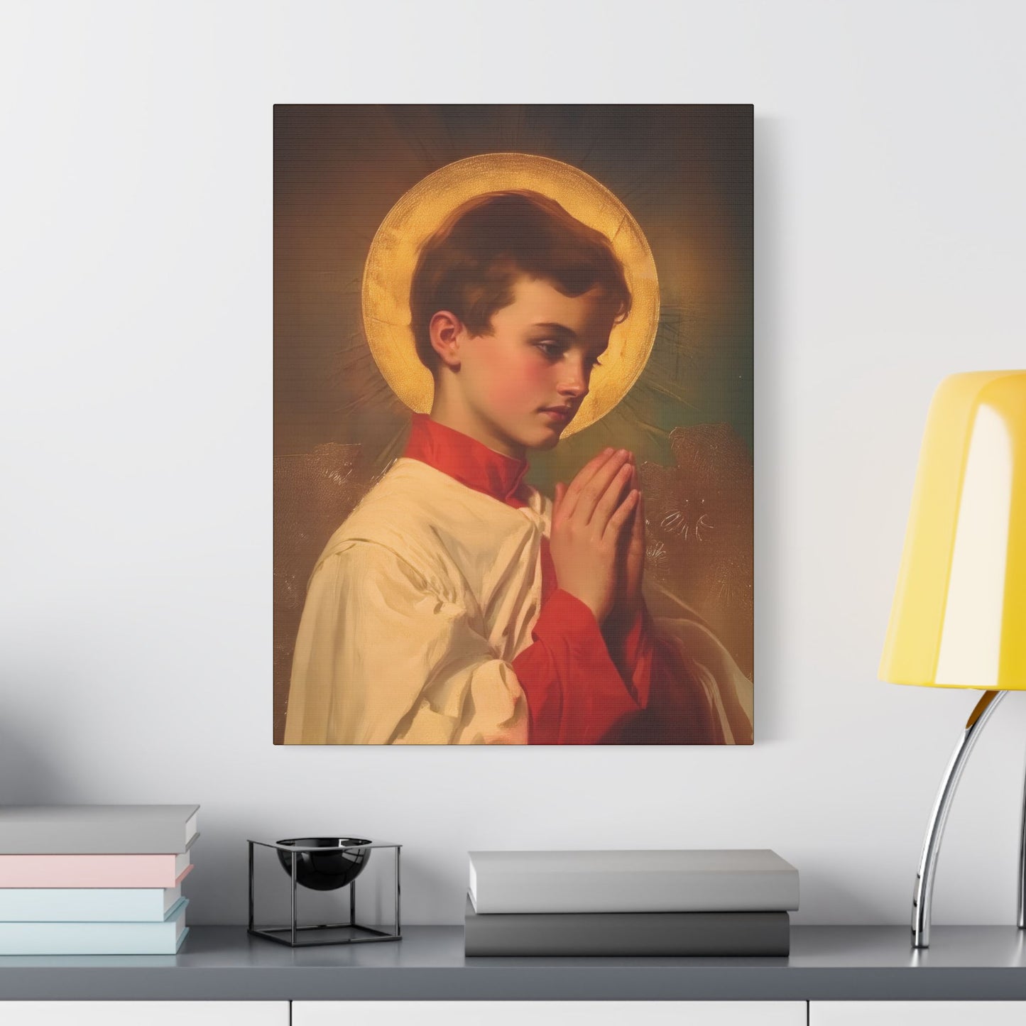 Saint Dominic Savio - Museum Wrapped Canvas - Print - Religious Art for your Home - Christian print - Prayer Room Art - Catholic