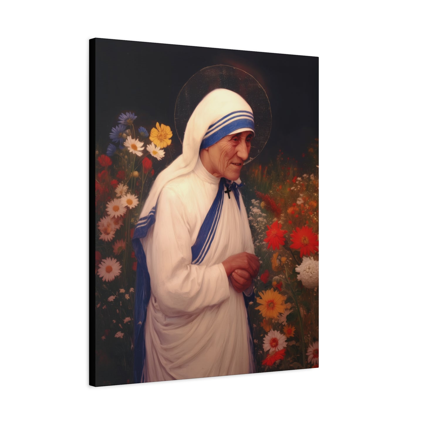 Saint Teresa of Calcutta -  Museum Wrapped Canvas - Sanctified Souls Print - Religious Art for your Home - Catholic Patron Saint Art