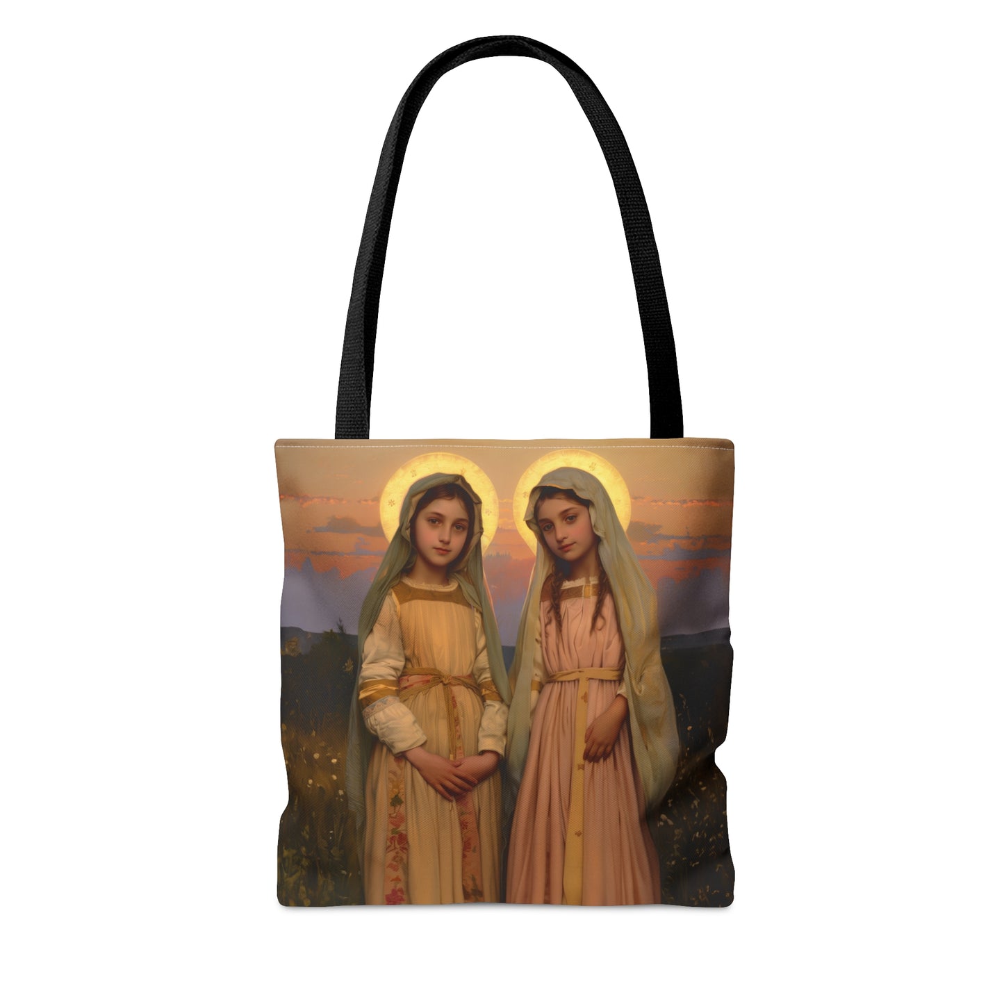 Saints Nunilo and Alodia Tote Bag - Large Medium Small Faith Art Bag - Catholic Faith Purse - Religious - Reusable - Prayer Bag