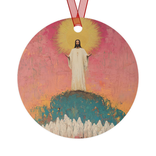 Light Pierced the Abyss Ornament - Religious Holiday Christmas Ornament and Keepsake - Double sided Keepsake
