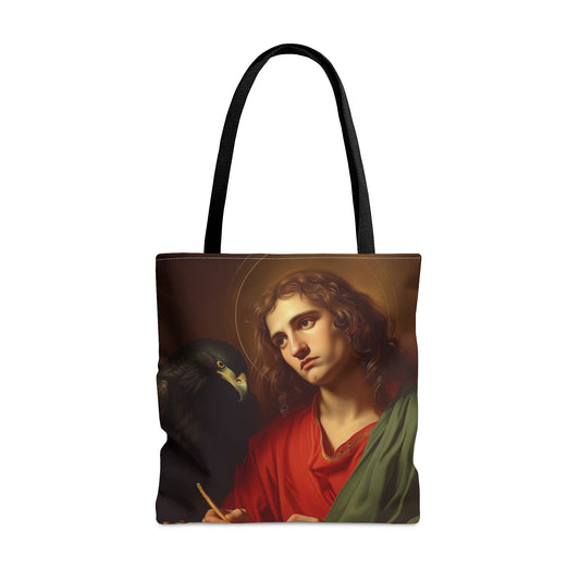 Saint John the Apostle Tote Bag - Large Medium Small Faith Art Bag - Re usable Tote Purse - Double Sided - Catholic Art Bag