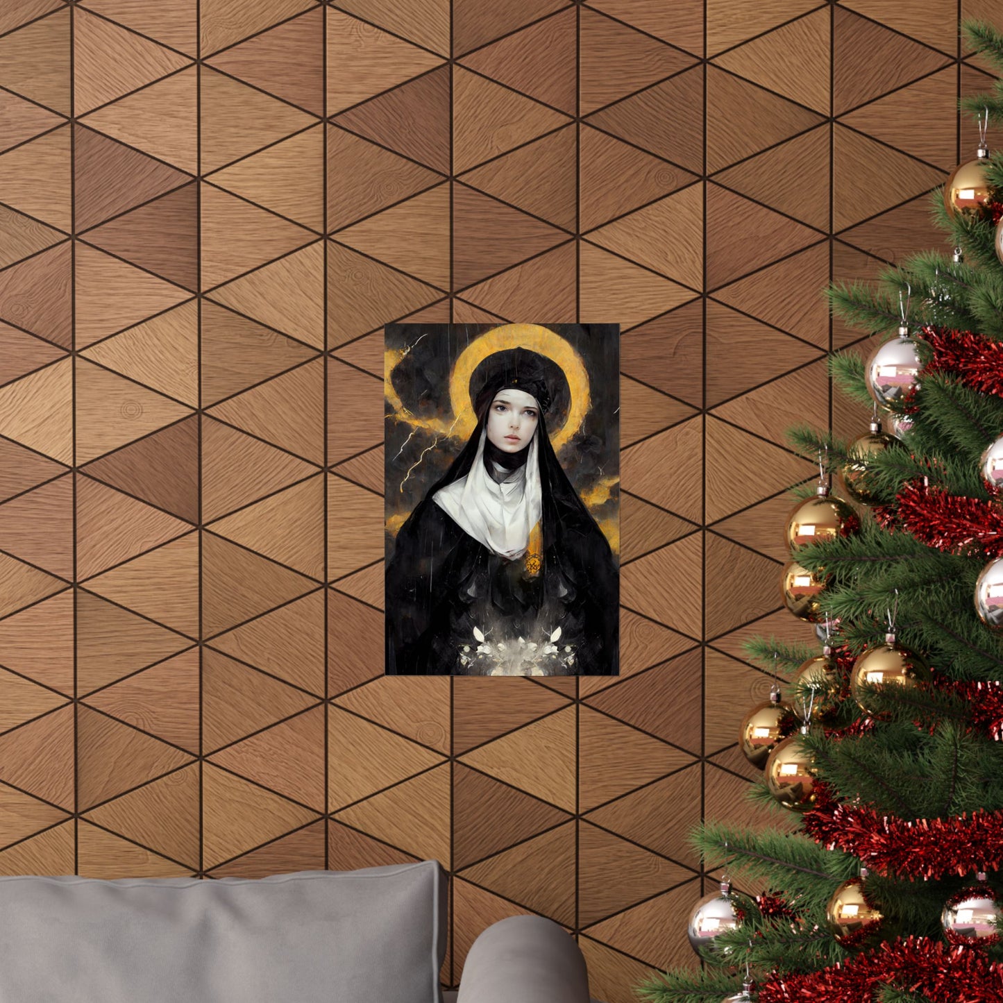 Saint Scholastica Print - Sanctified Souls Print - Multiple Sizes - Premium Matte Vertical Posters