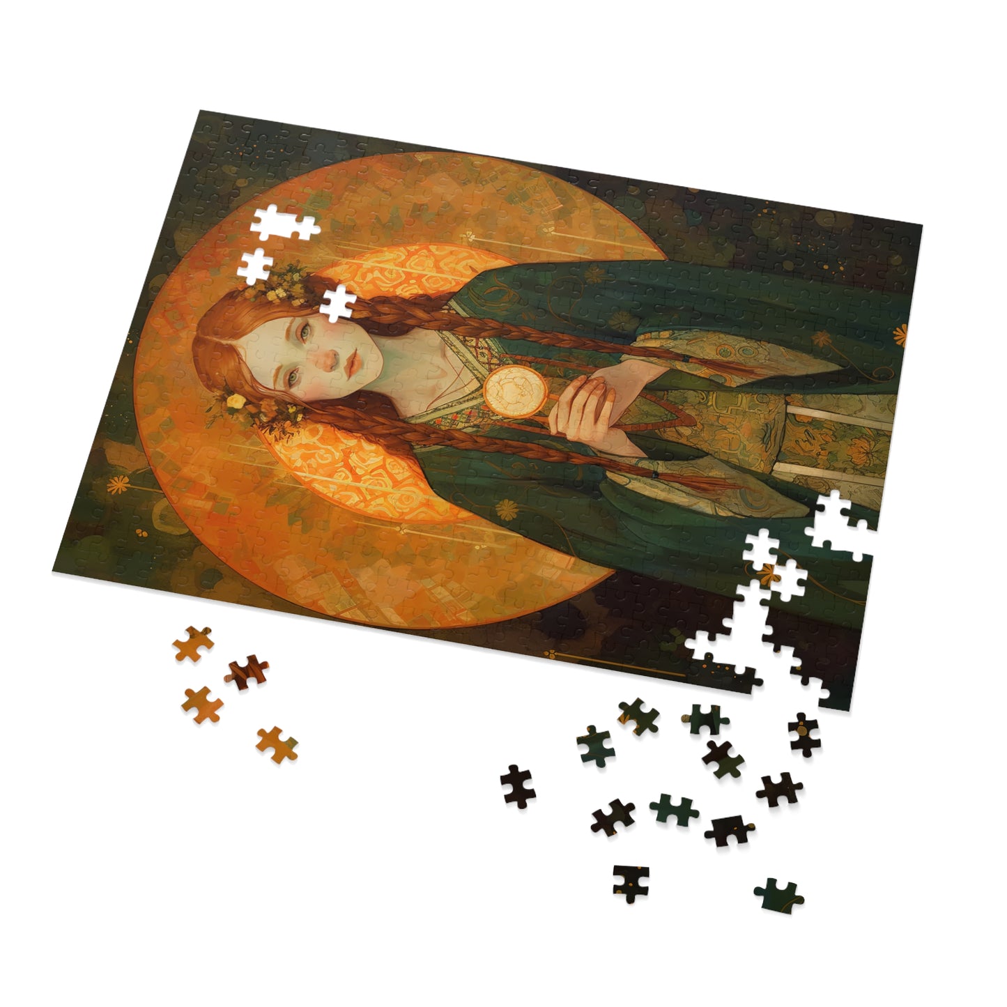 Saint Brigid of Ireland - Puzzle and Keepsake Tin - Religious Jigsaw Puzzle (30, 110, 252, 500,1000-Piece) - Religious Puzzle